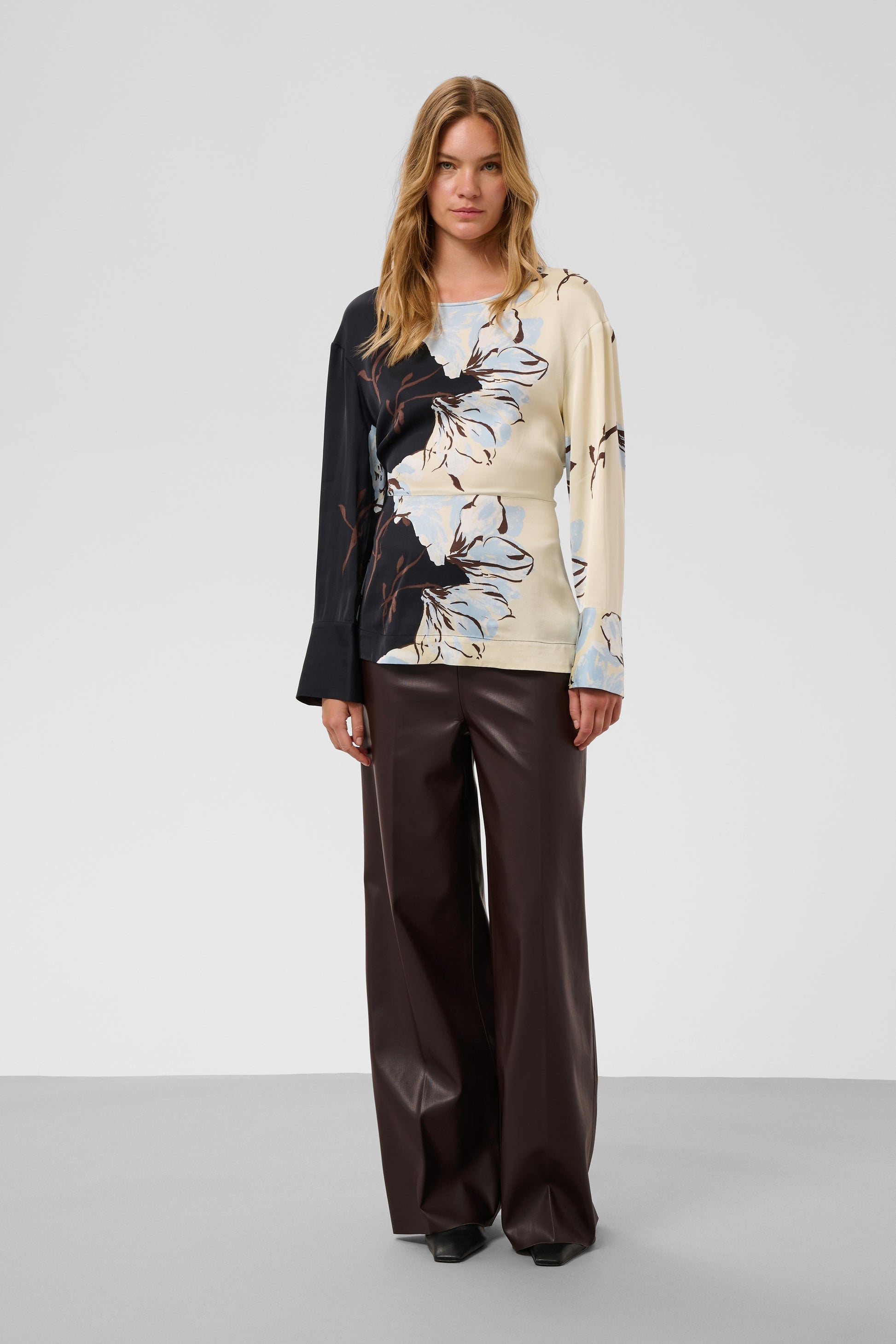 SOAKED KAYLEE WIDE LEG PANTS - CHOCOLATE TORTE