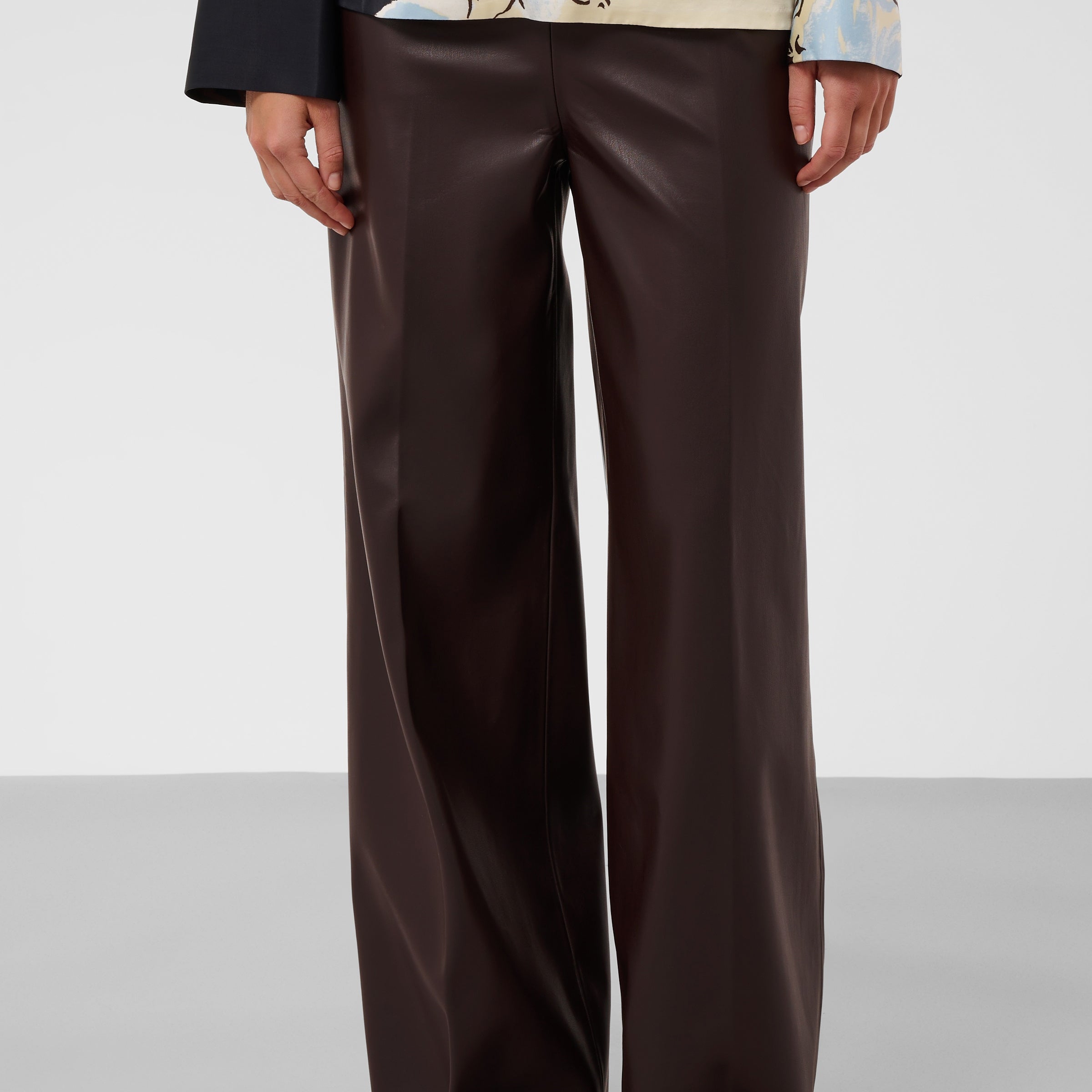 SOAKED KAYLEE WIDE LEG PANTS - CHOCOLATE TORTE