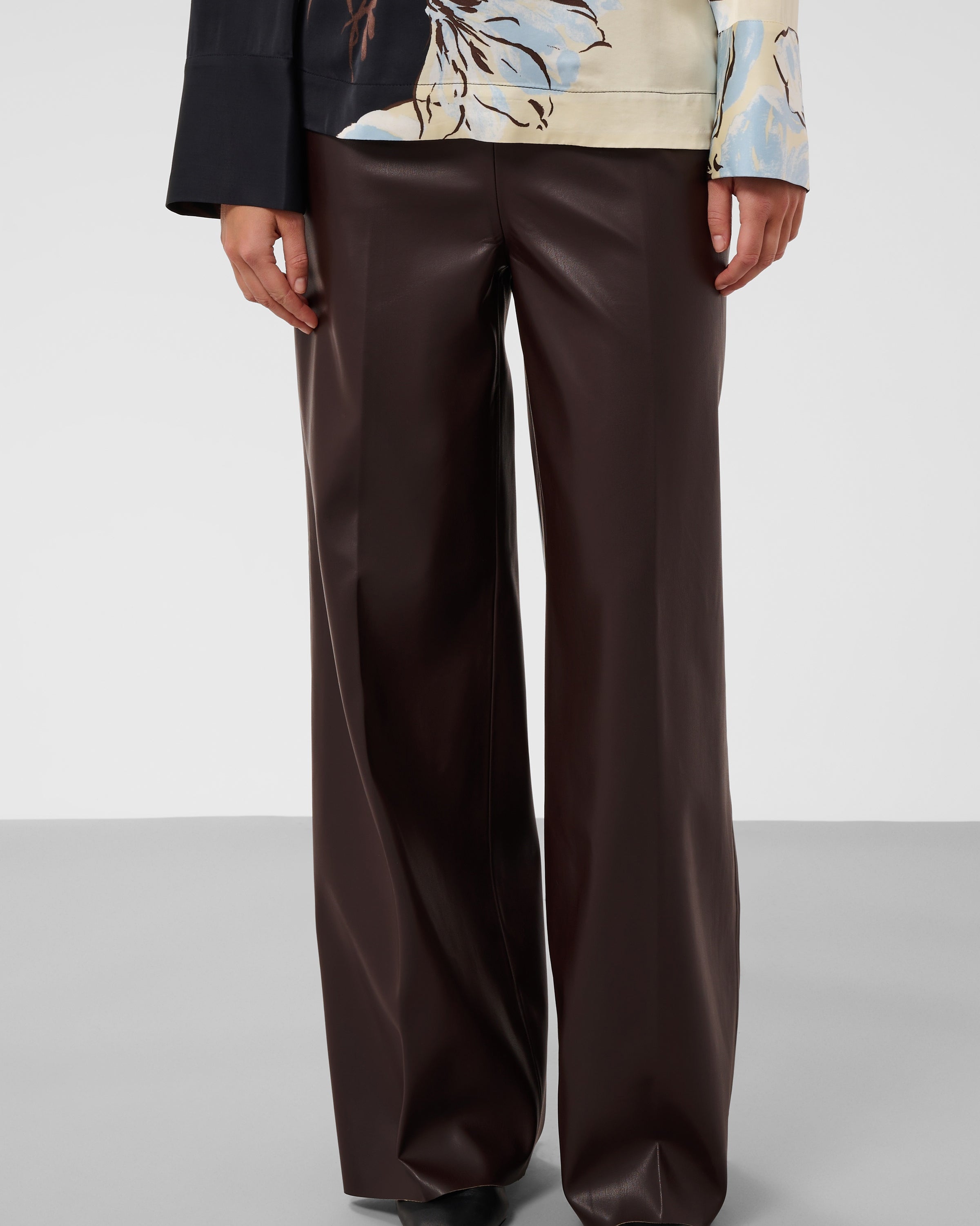 SOAKED KAYLEE WIDE LEG PANTS - CHOCOLATE TORTE