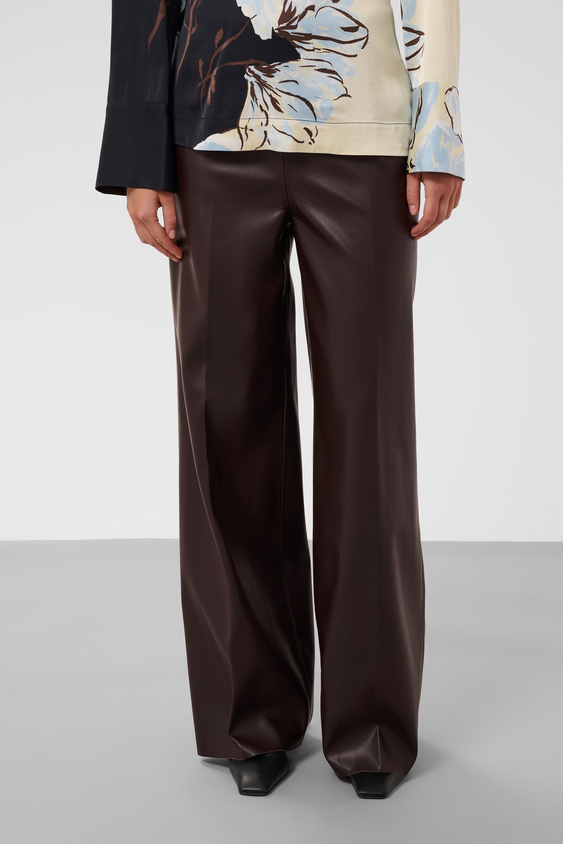 SOAKED KAYLEE WIDE LEG PANTS - CHOCOLATE TORTE