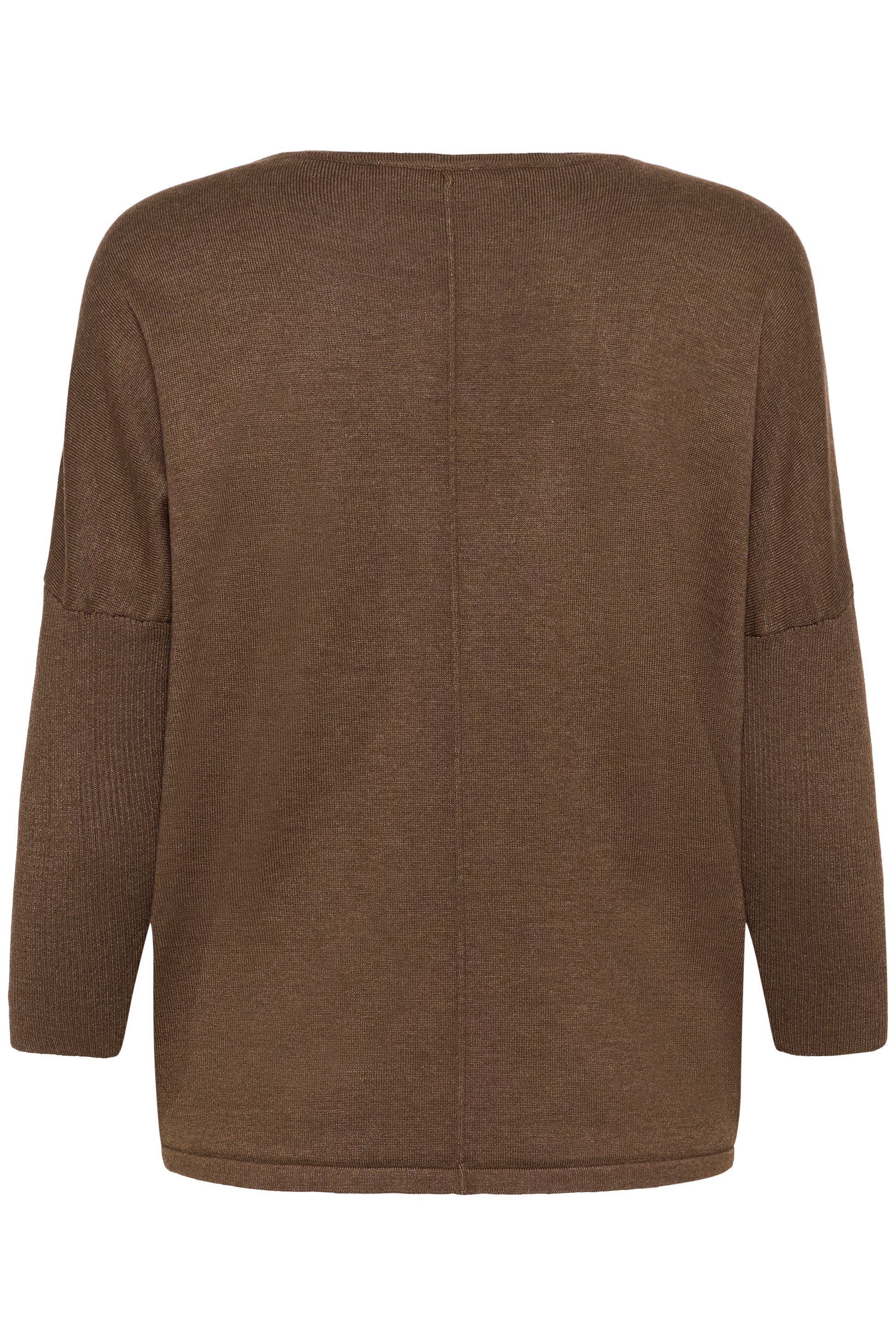 SAINT TROPEZ MILA ROUND NECK PULLOVER - FONDUE FUDGE