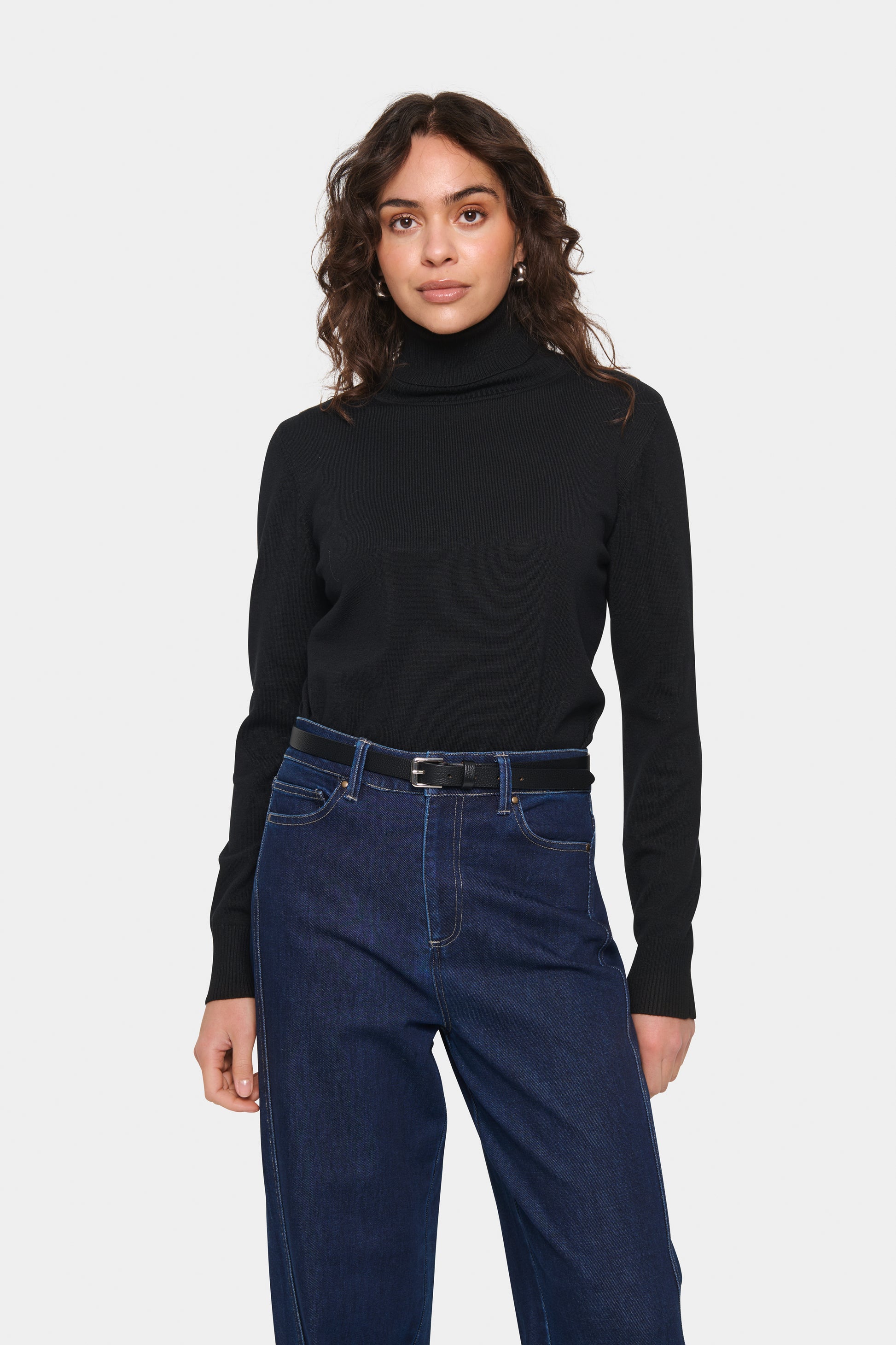 SAINT TROPEZ MILA ROLLNECK PULLOVER - BLACK