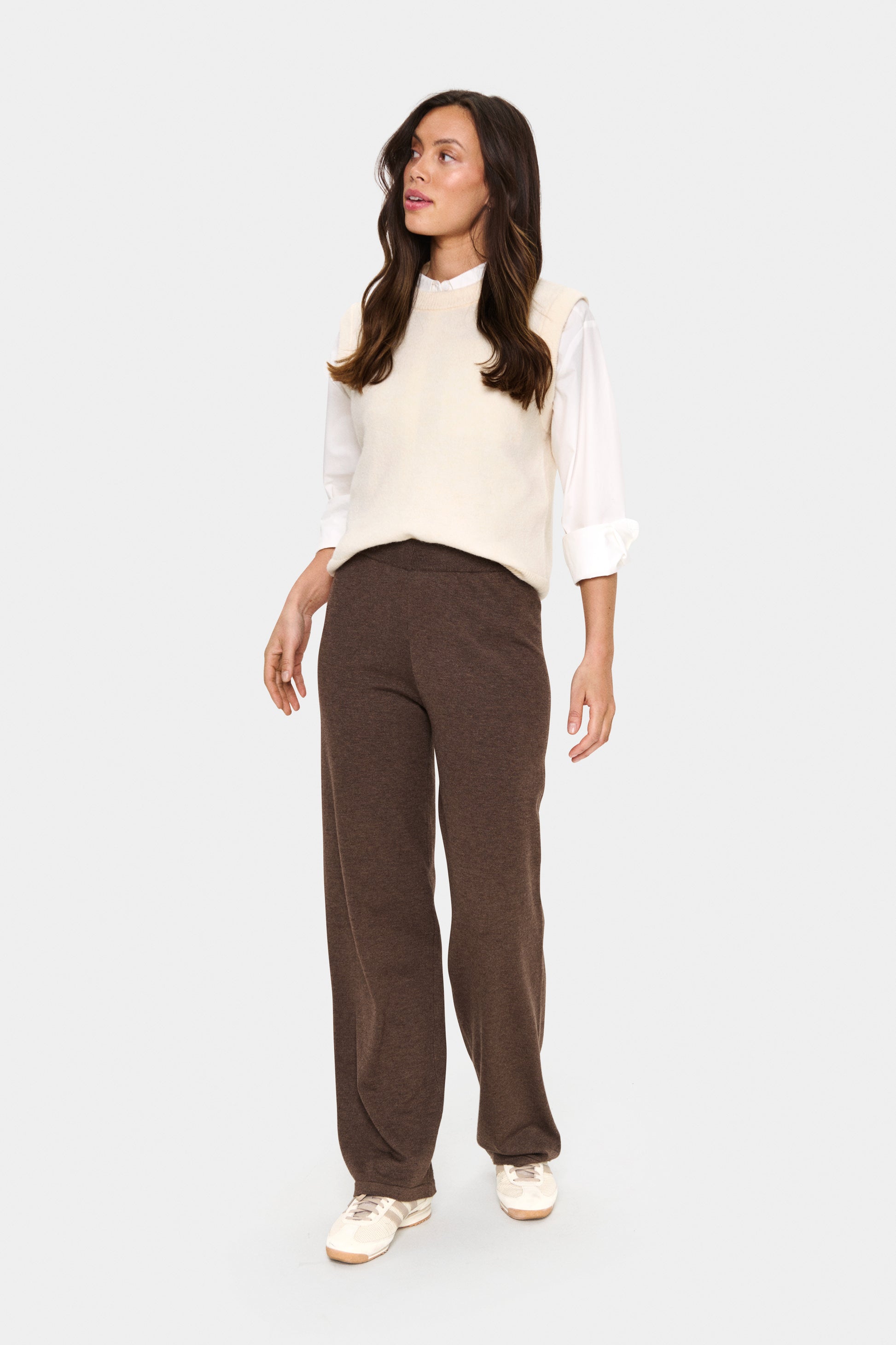 SAINT TROPEZ MILA LOOSE PANTS - FONDUE FUDGE