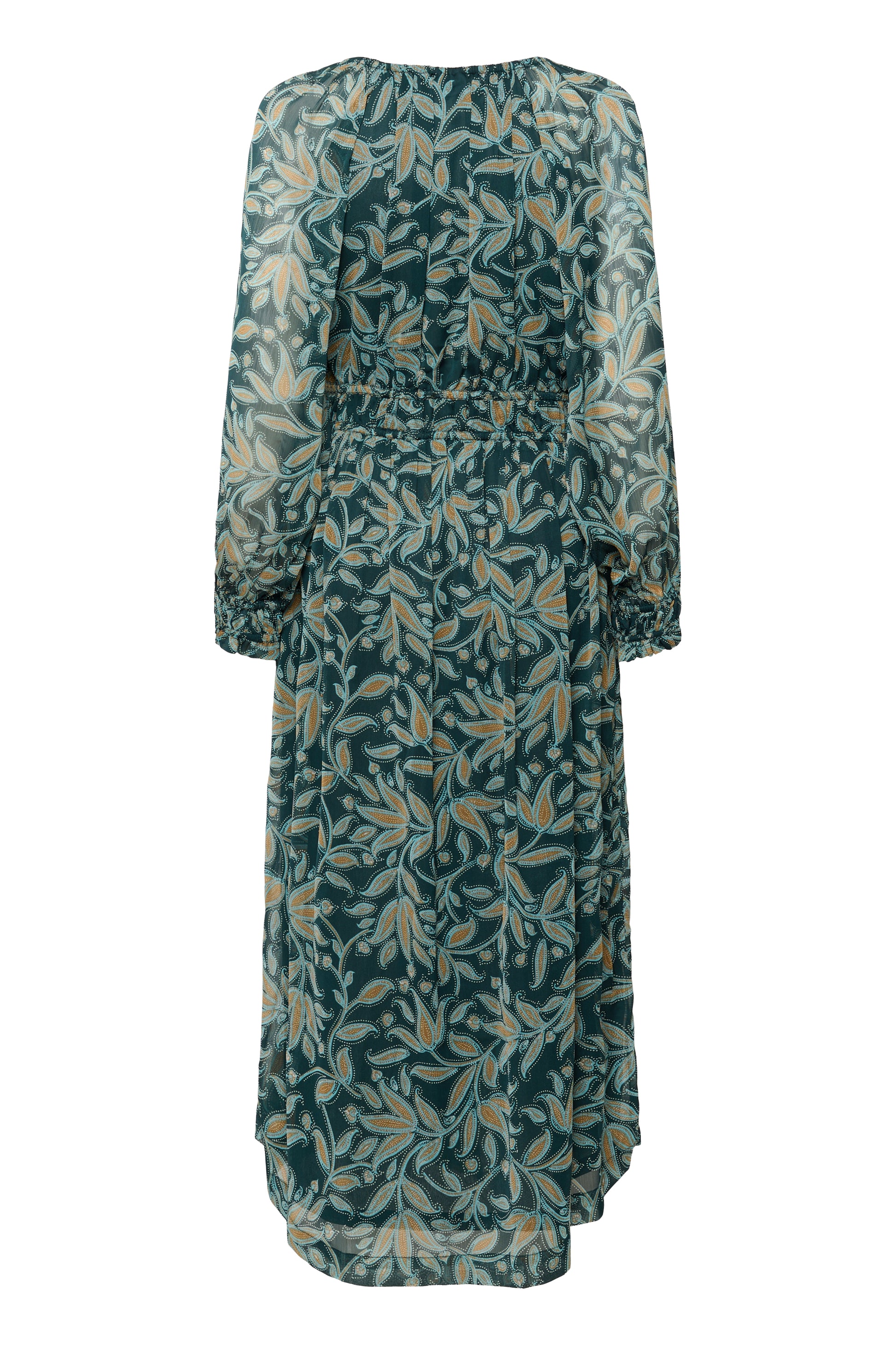 SAINT TROPEZ MAXINE MIDI PRINTED DRESS - PINE AUTUMN