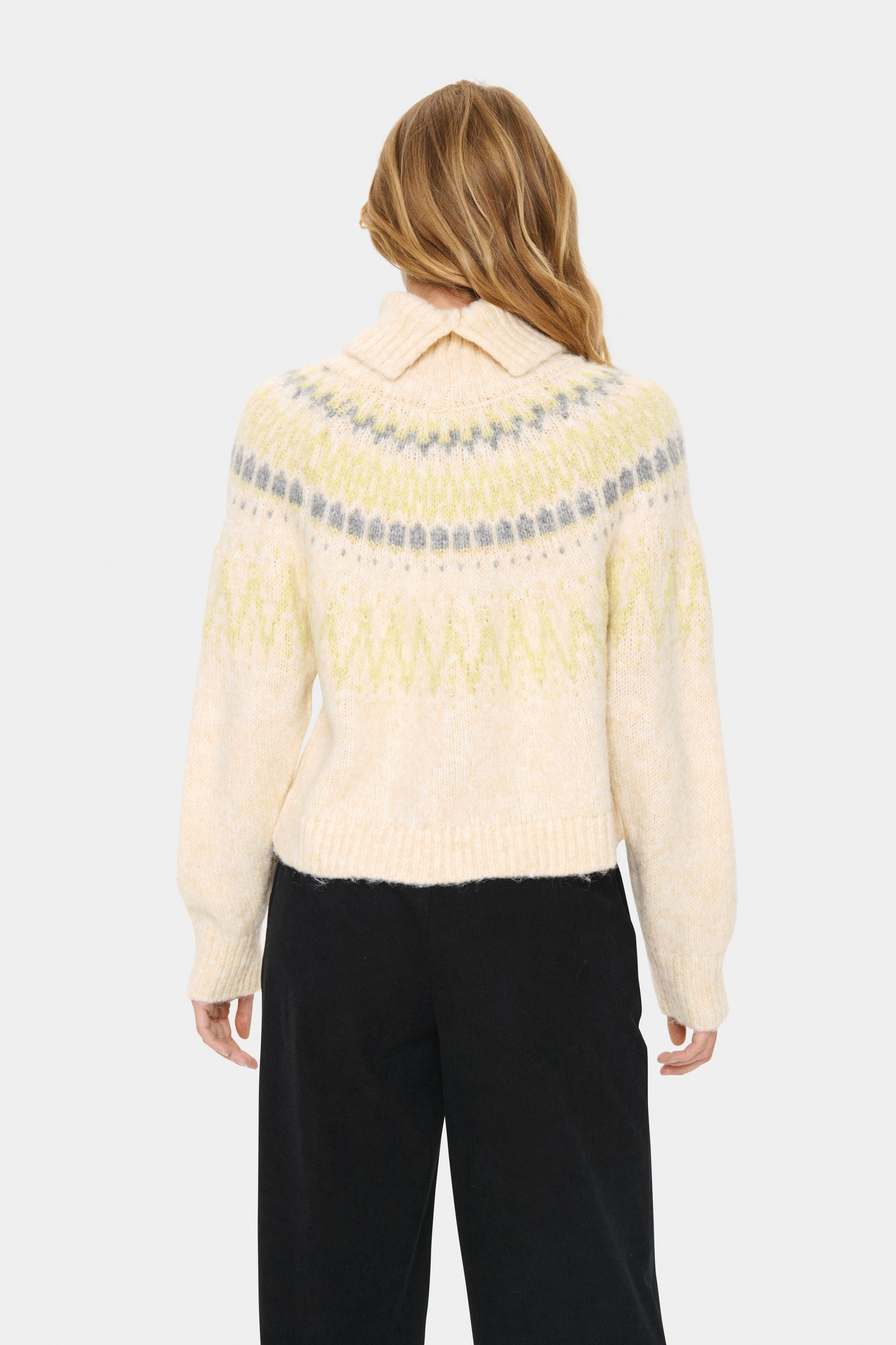 SAINT TROPEZ MEGNA ROLLNECK PULLOVER - ICE MELANGE