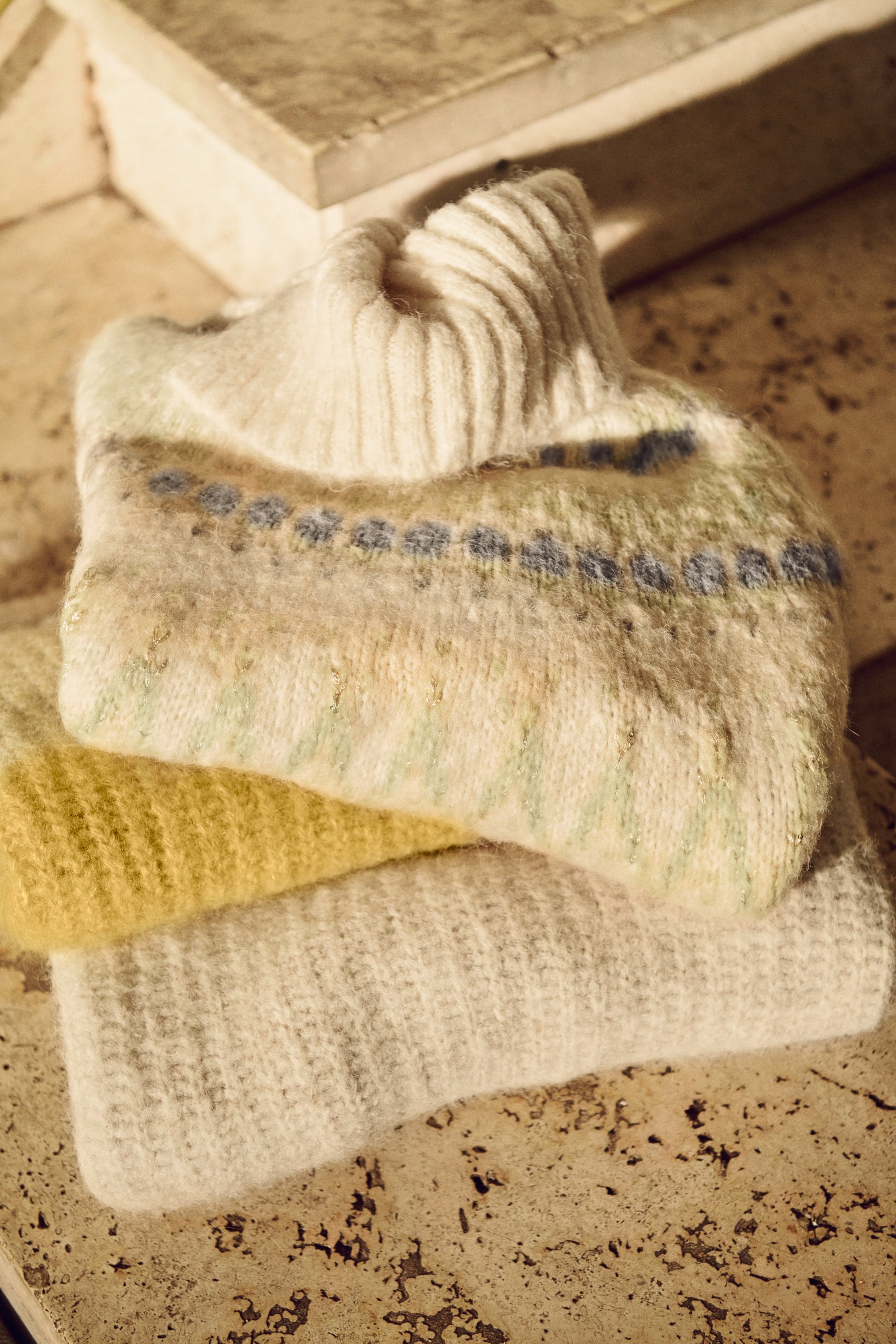 SAINT TROPEZ MEGNA ROLLNECK PULLOVER - ICE MELANGE