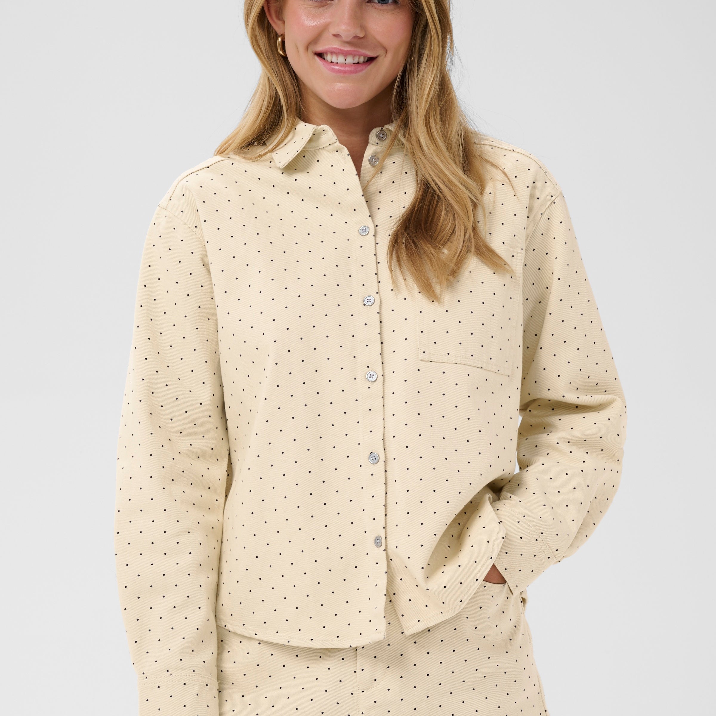 SAINT TROPEZ PATRICIA JACKET - ICE BLACK DOT