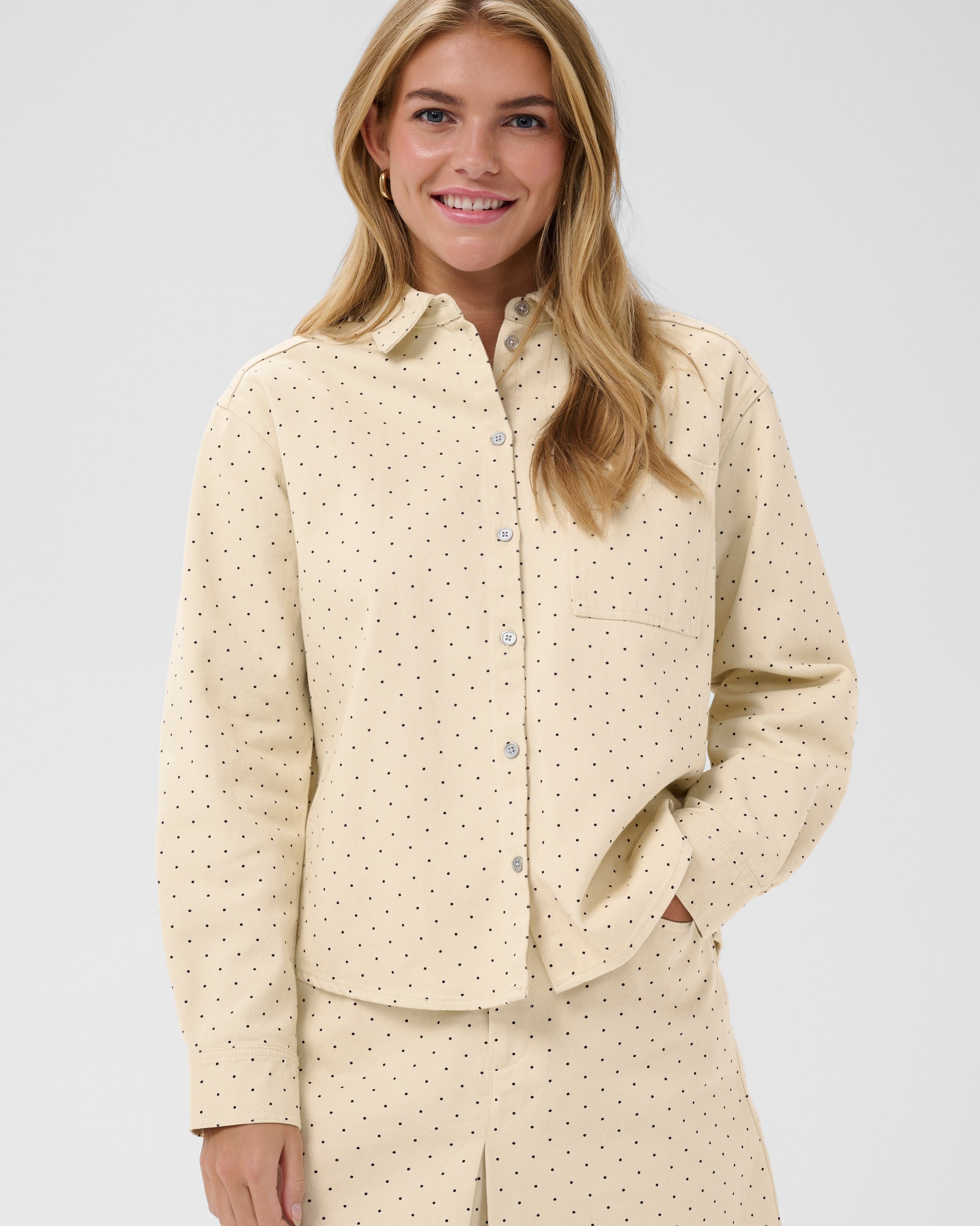 SAINT TROPEZ PATRICIA JACKET - ICE BLACK DOT