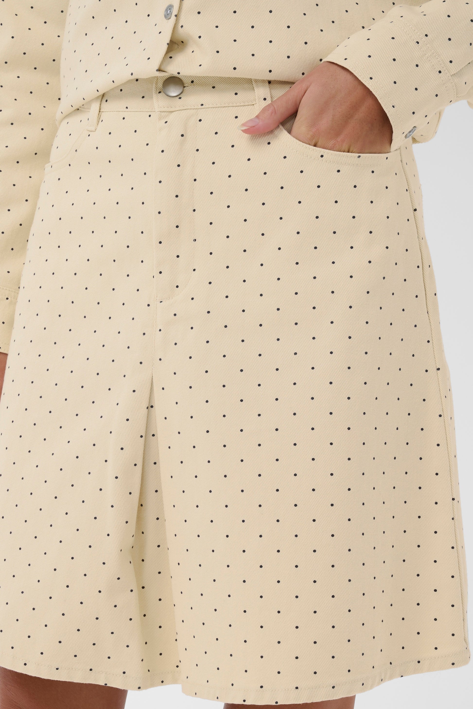 SAINT TROPEZ PATRICIA SKIRT - ICE BLACK DOT