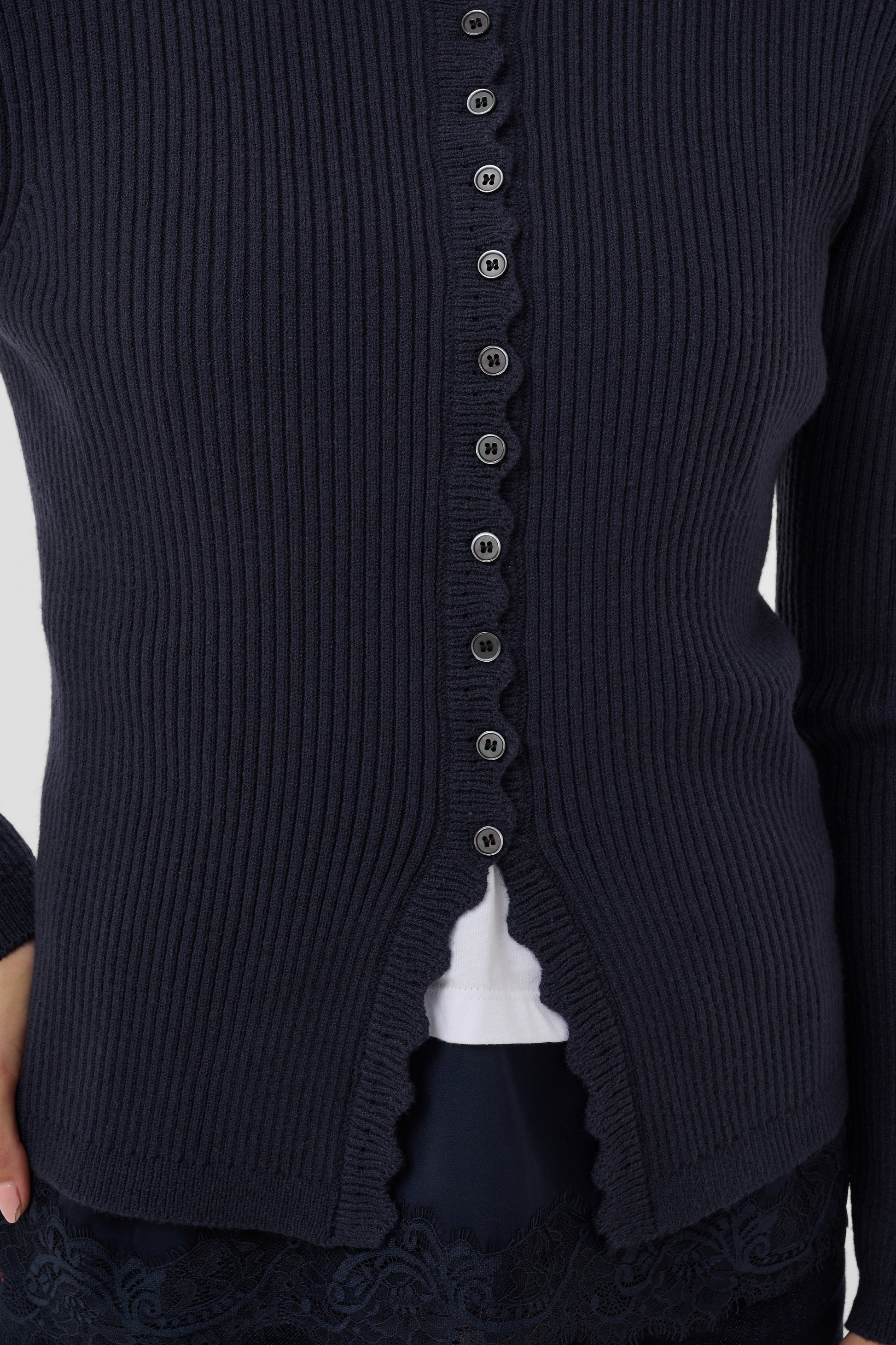SAINT TROPEZ TRISTEN LS CARDIGAN - NIGHT SKY