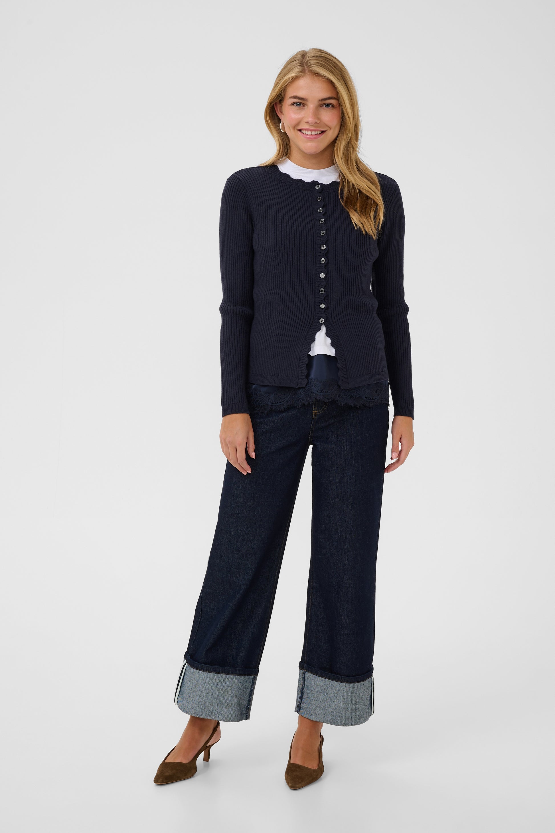 SAINT TROPEZ TRISTEN LS CARDIGAN - NIGHT SKY