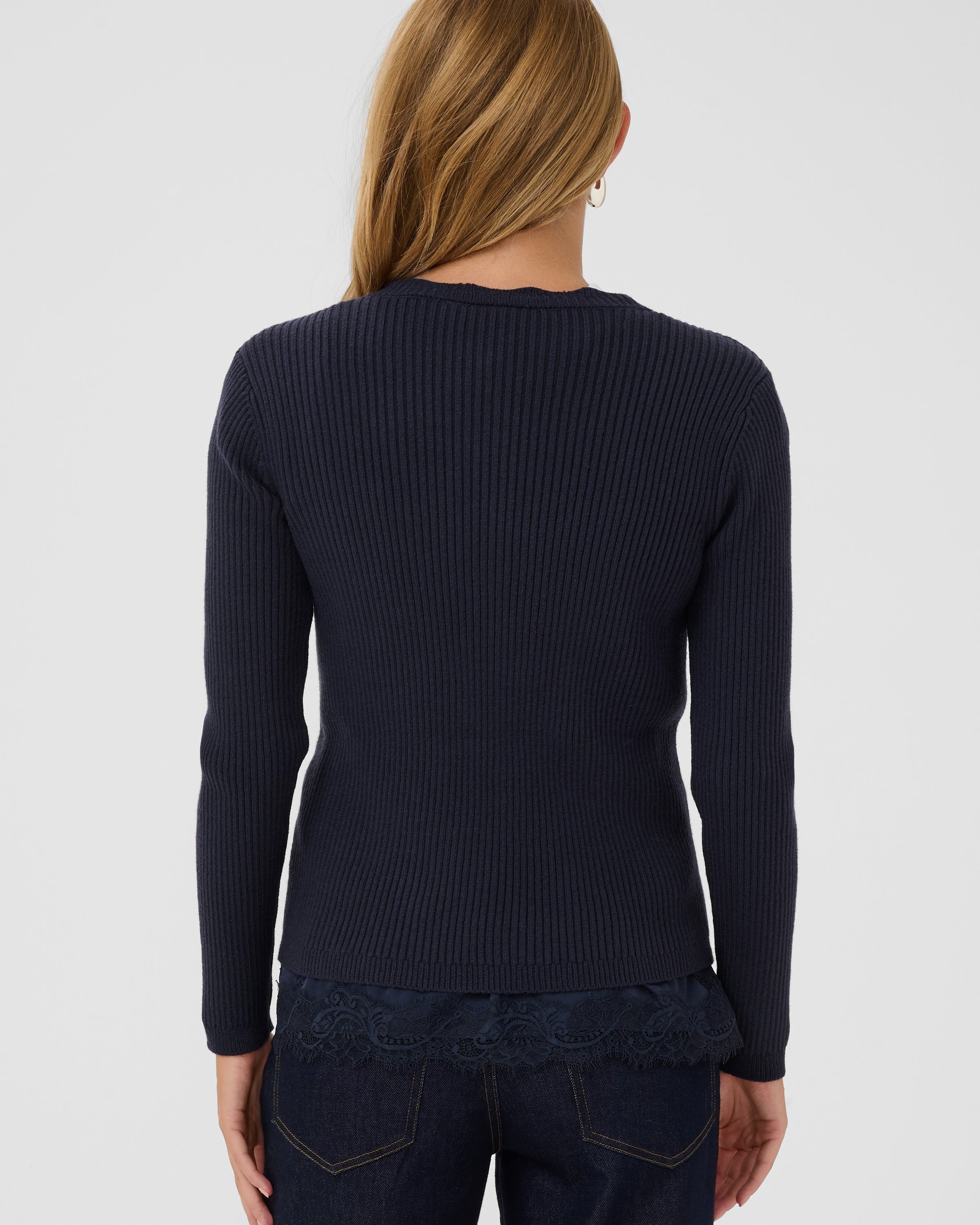 SAINT TROPEZ TRISTEN LS CARDIGAN - NIGHT SKY