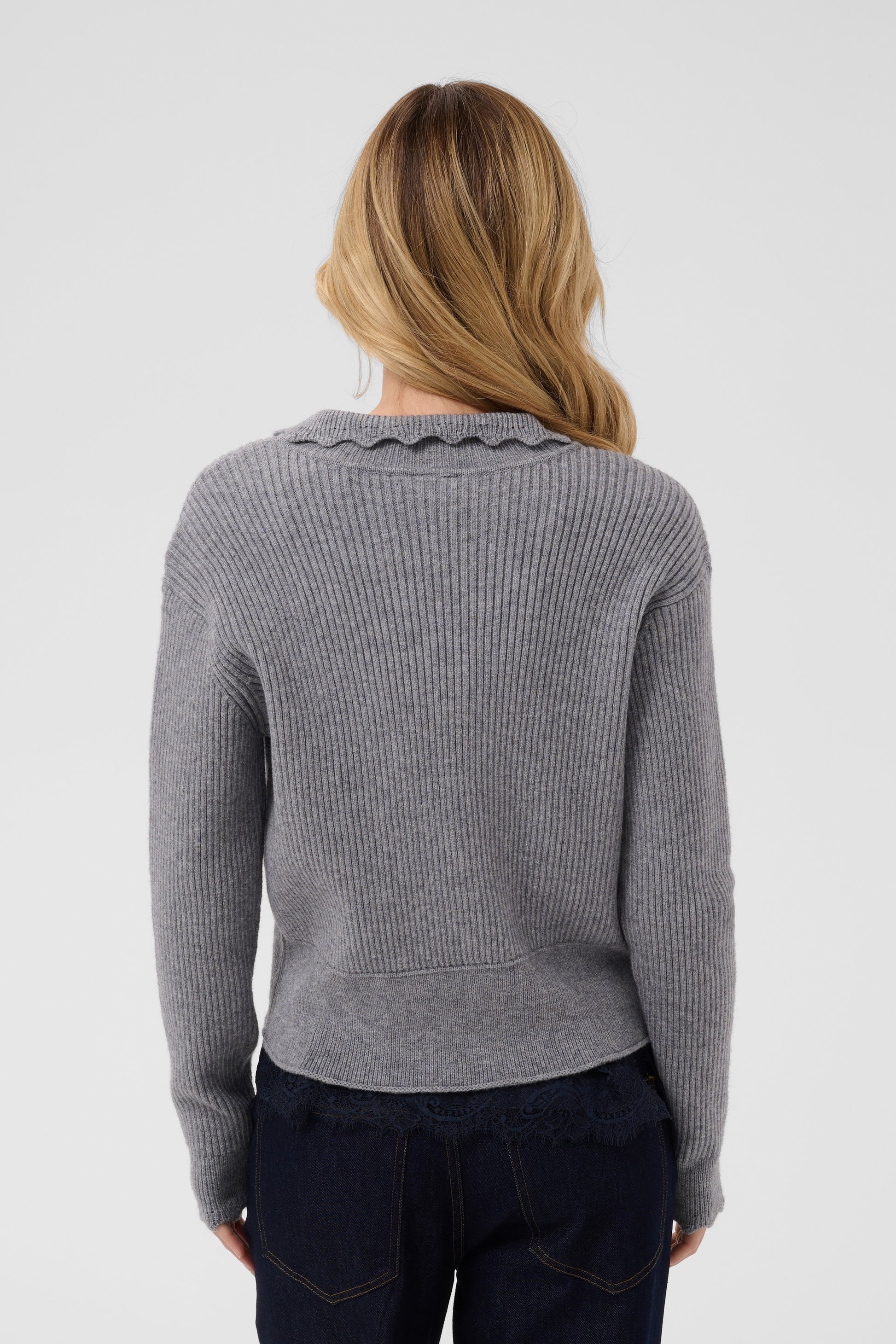 SAINT TROPEZ TRISTEN LS POLO - MIST GREY