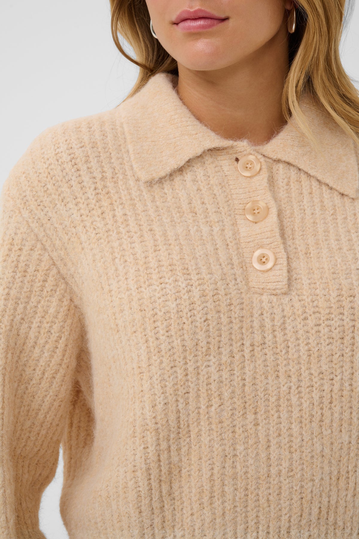 SAINT TROPEZ TABBATHA POLO PULLOVER - RUTABAGA