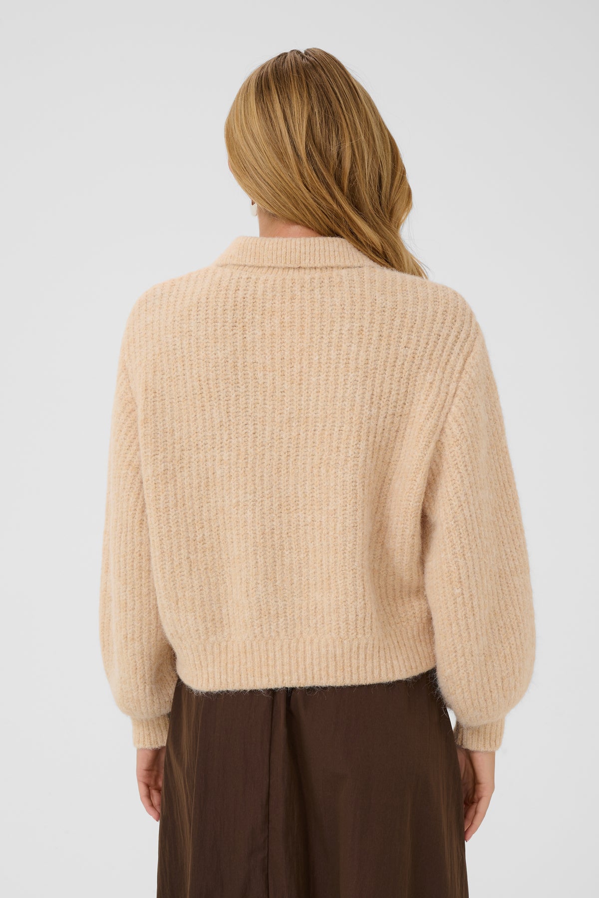 SAINT TROPEZ TABBATHA POLO PULLOVER - RUTABAGA