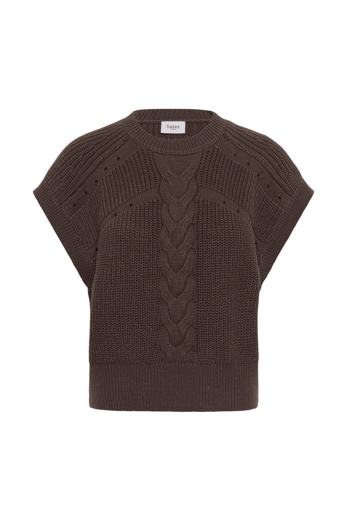 SAINT TROPEZ TRUNE VEST - CHOCOLATE BROWN