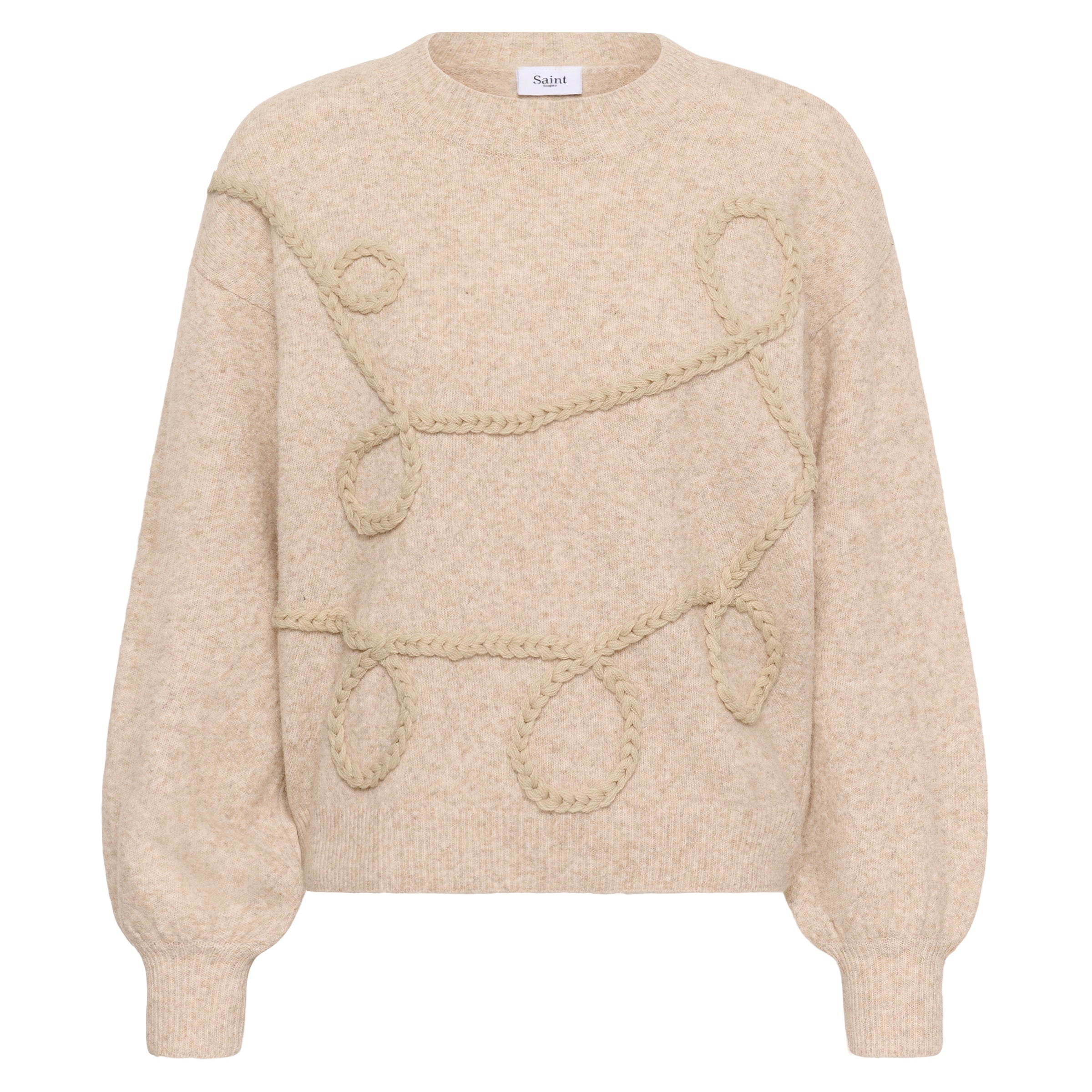 SAINT TROPEZ TITIA PULLOVER - CREME MELANGE