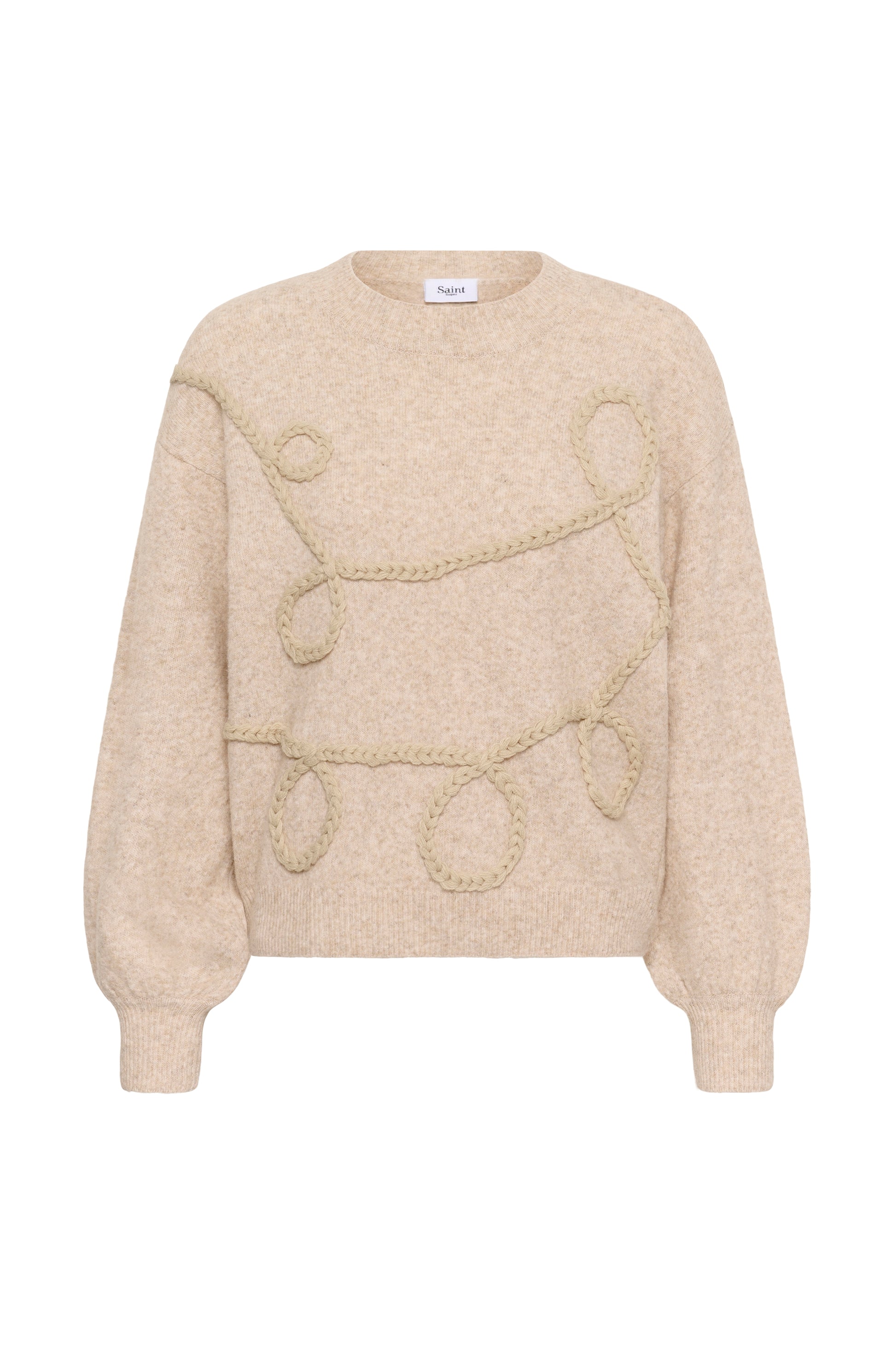 SAINT TROPEZ TITIA PULLOVER - CREME MELANGE