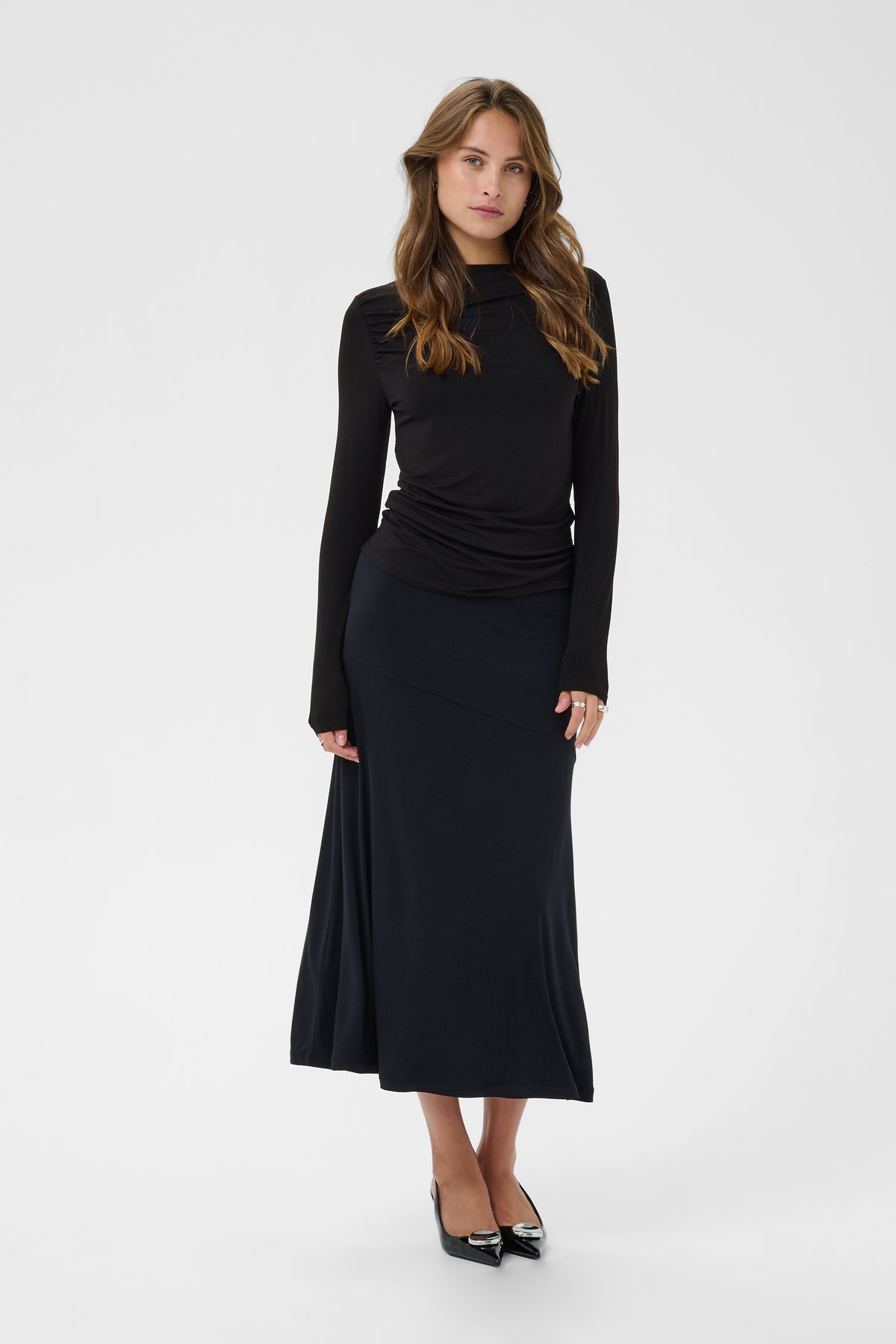 SAINT TROPEZ VIGGA LS TOP - BLACK