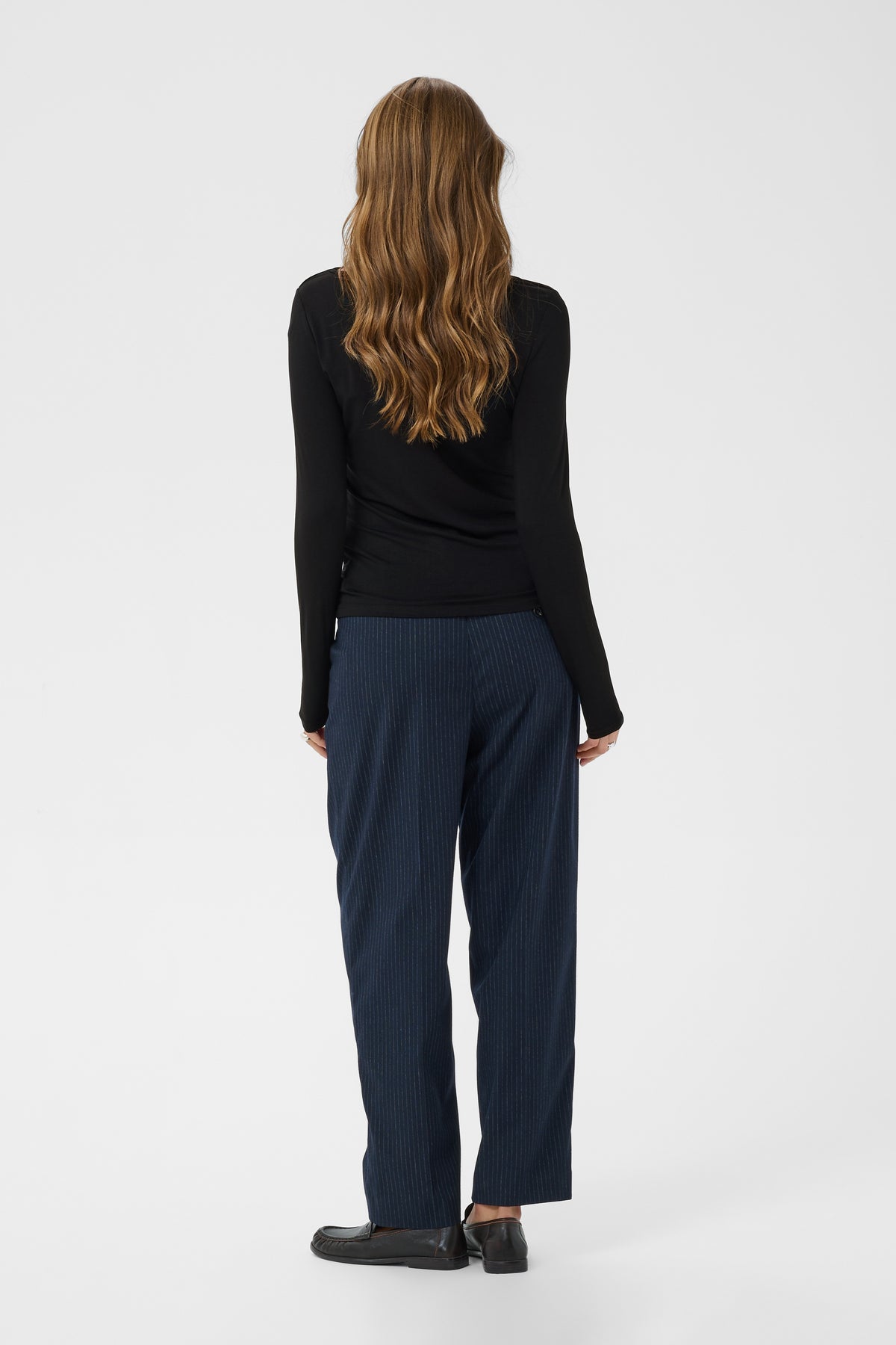 SAINT TROPEZ VIGGA LS TOP - BLACK