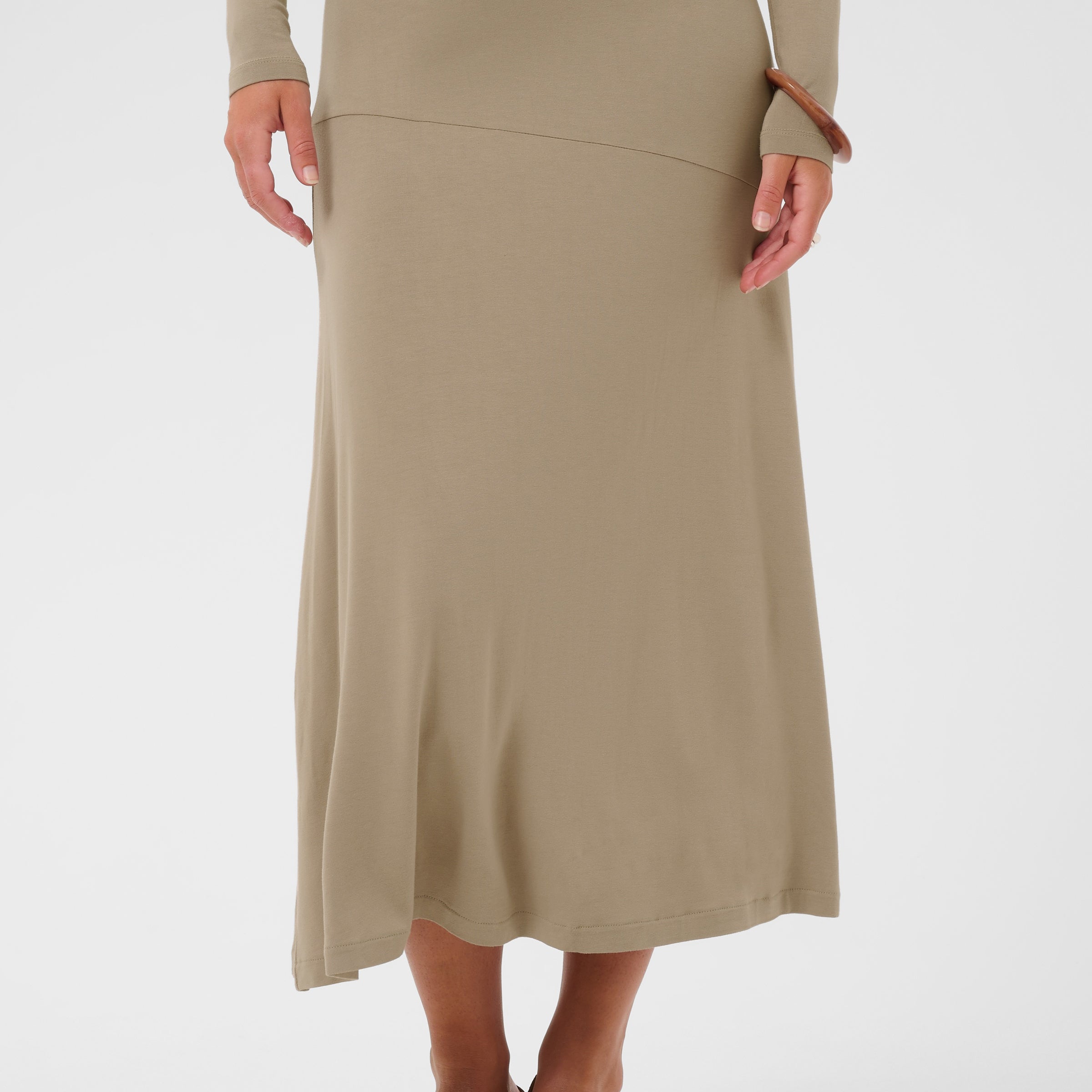 SAINT TROPEZ VIGGA MAXI SKIRT - WEATHERED TEAK