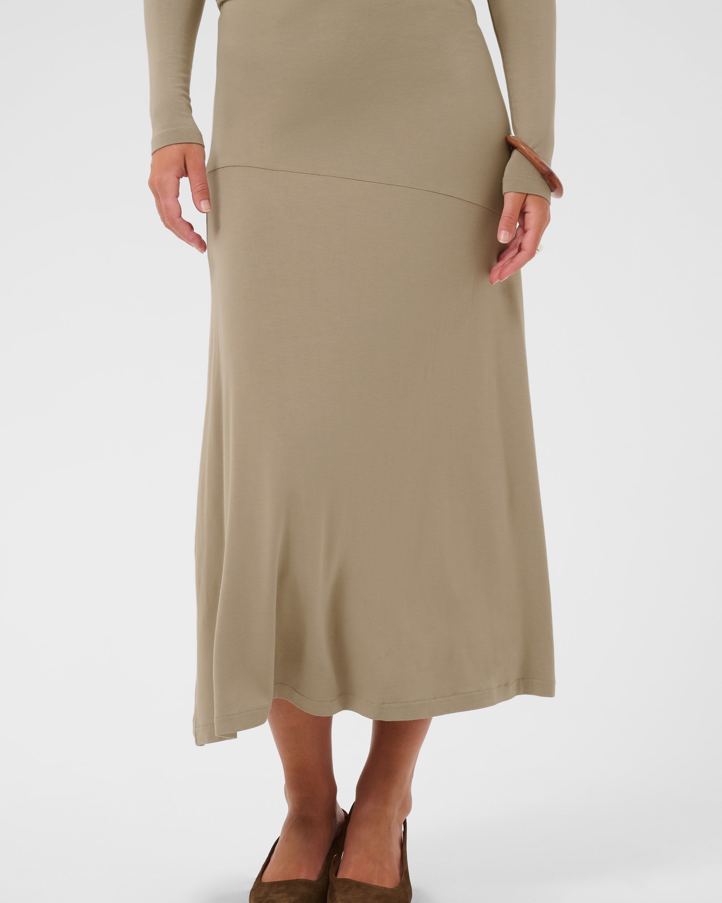 SAINT TROPEZ VIGGA MAXI SKIRT - WEATHERED TEAK