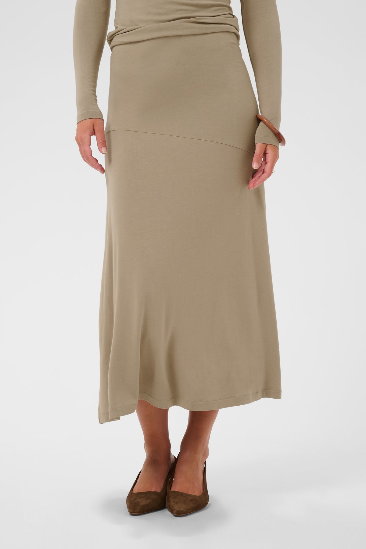SAINT TROPEZ VIGGA MAXI SKIRT - WEATHERED TEAK