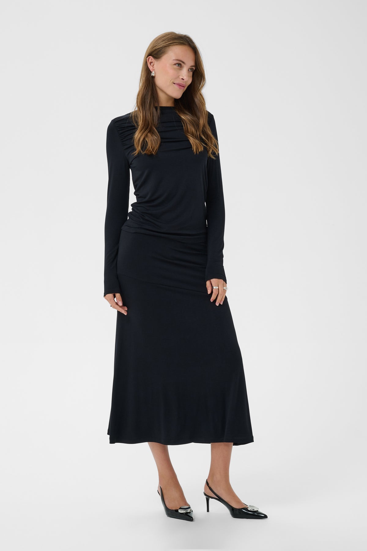 SAINT TROPEZ VIGGA MAXI SKIRT - BLACK