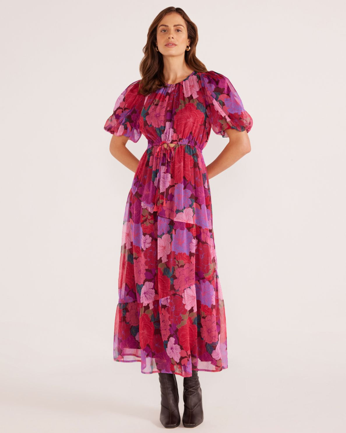 LEXIE MIDI DRESS - FLORAL BLOOMS