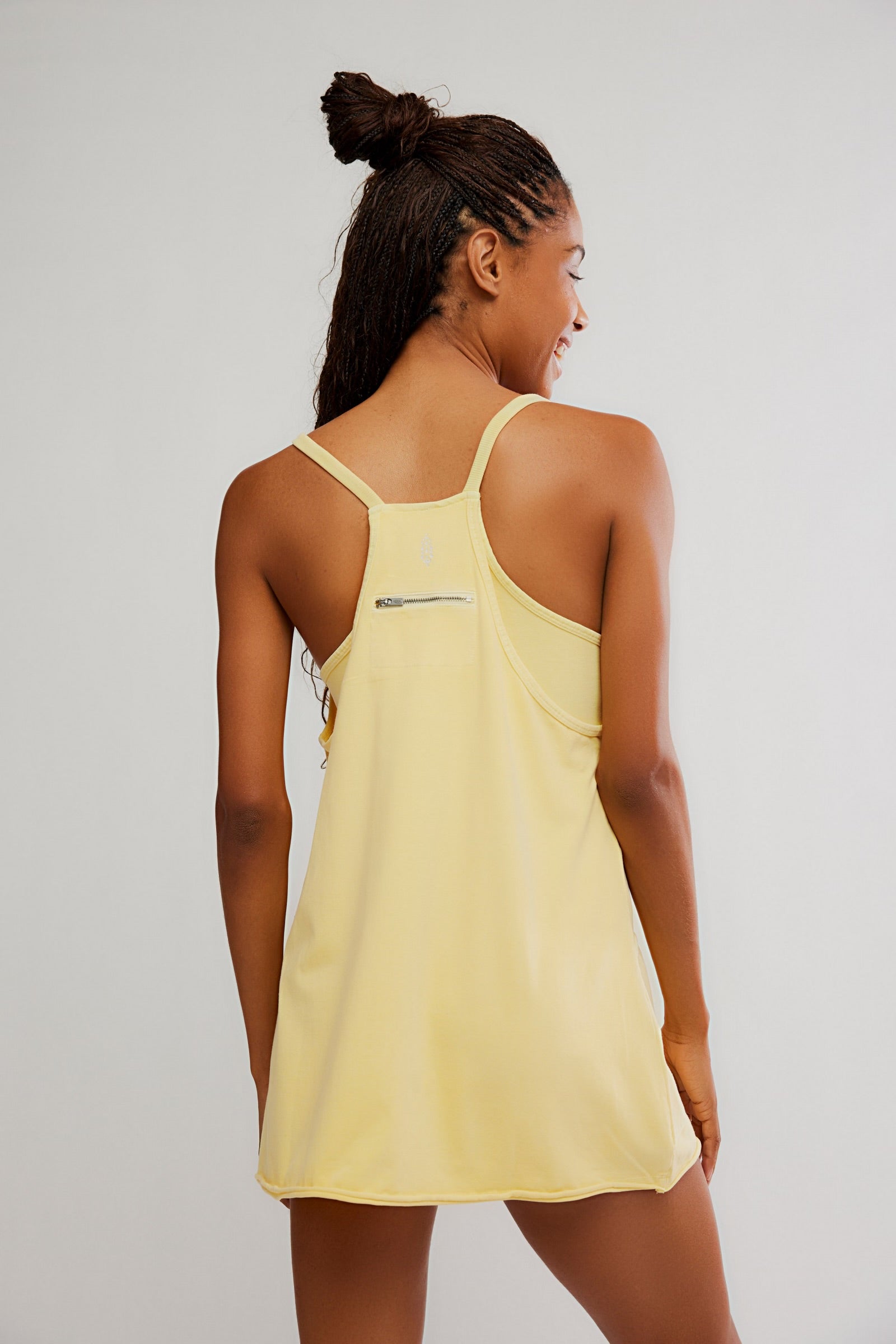 FREE PEOPLE HOT SHOT MINI DRESS - SUNLIT YELLOW