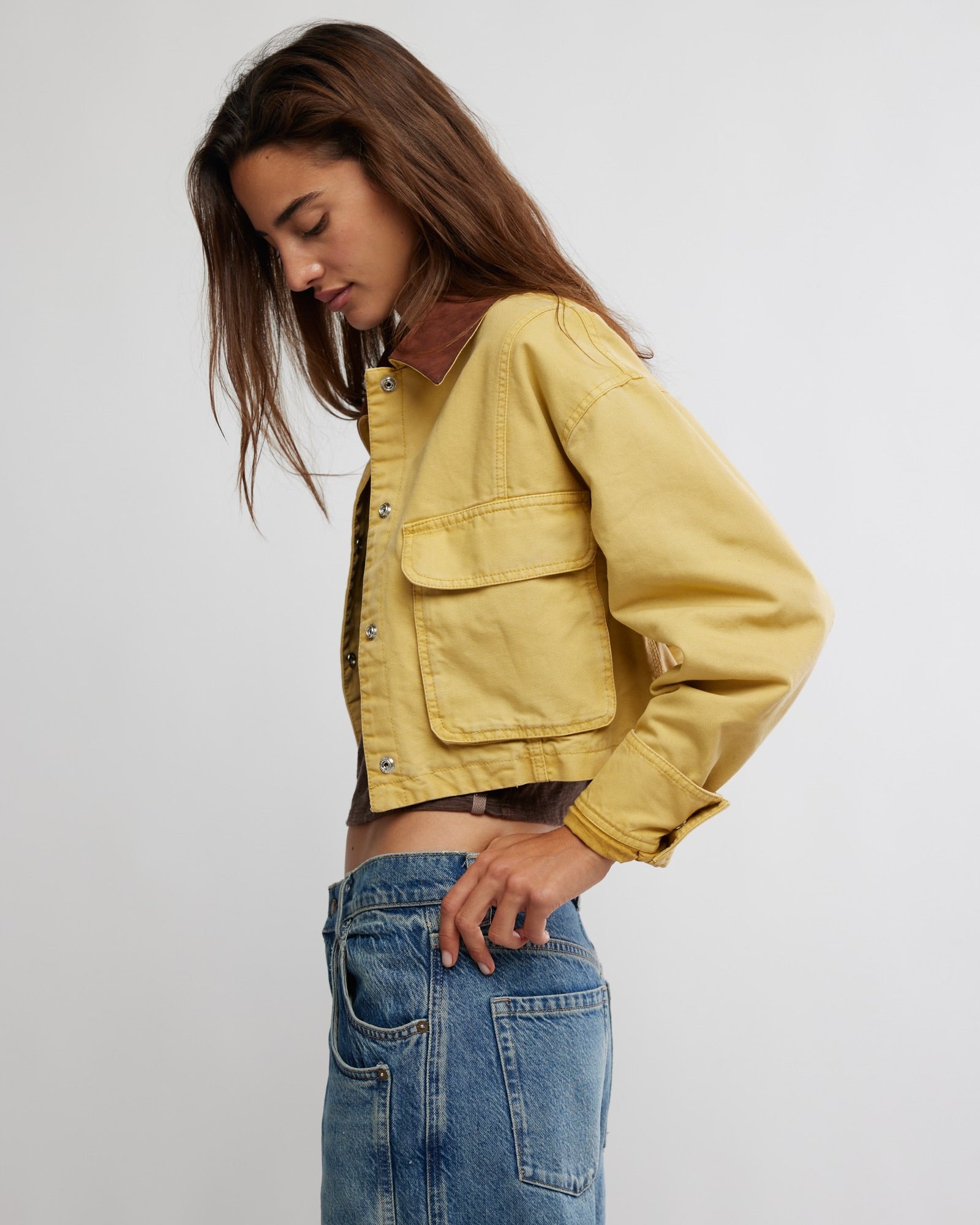 FREE PEOPLE MARTHA WORKWEAR JACKET - RATTAN