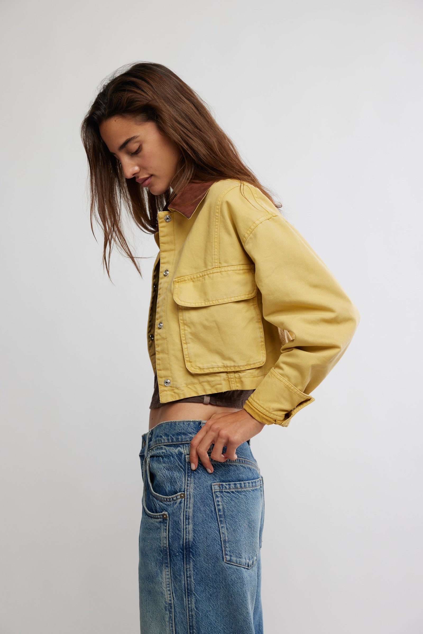 FREE PEOPLE MARTHA WORKWEAR JACKET - RATTAN