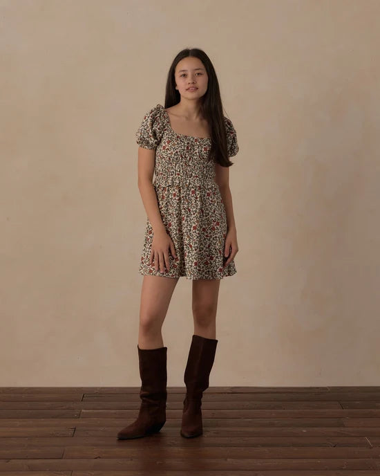 RYLEE + CRU TEEN SHAYLA DRESS - HOLIDAY FLORAL