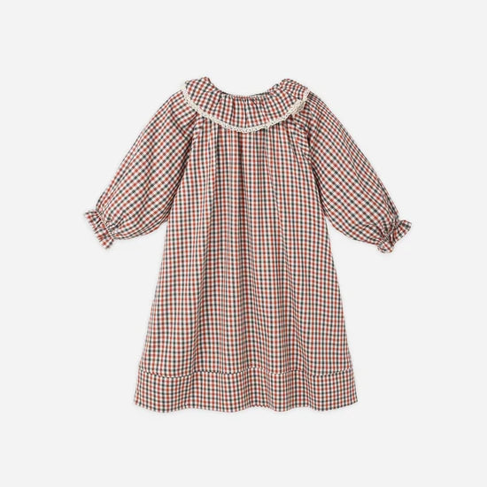 RYLEE + CRU GIRLS NIGHTGOWN - HOLIDAY GINGHAM