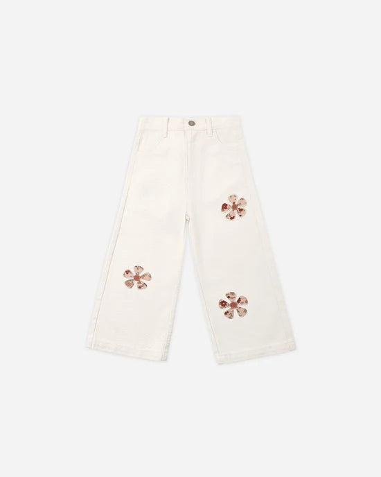 RYLEE + CRU STRAIGHT LEG PANT - DAISY PATCHES