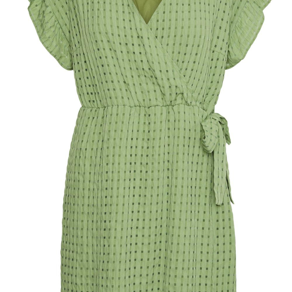 KARISTA SS WRAP DRESS - TENDRIL