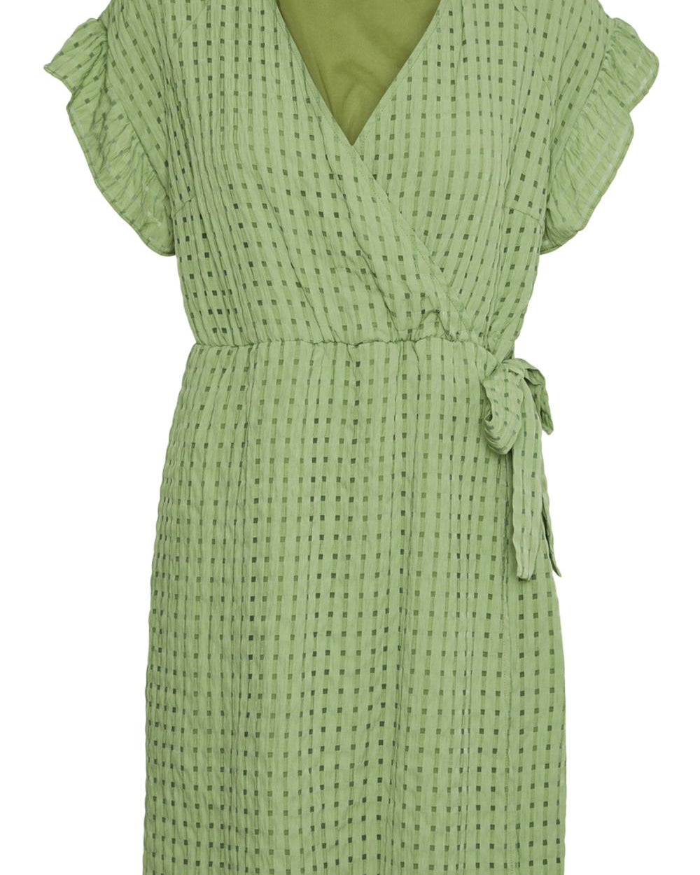 KARISTA SS WRAP DRESS - TENDRIL