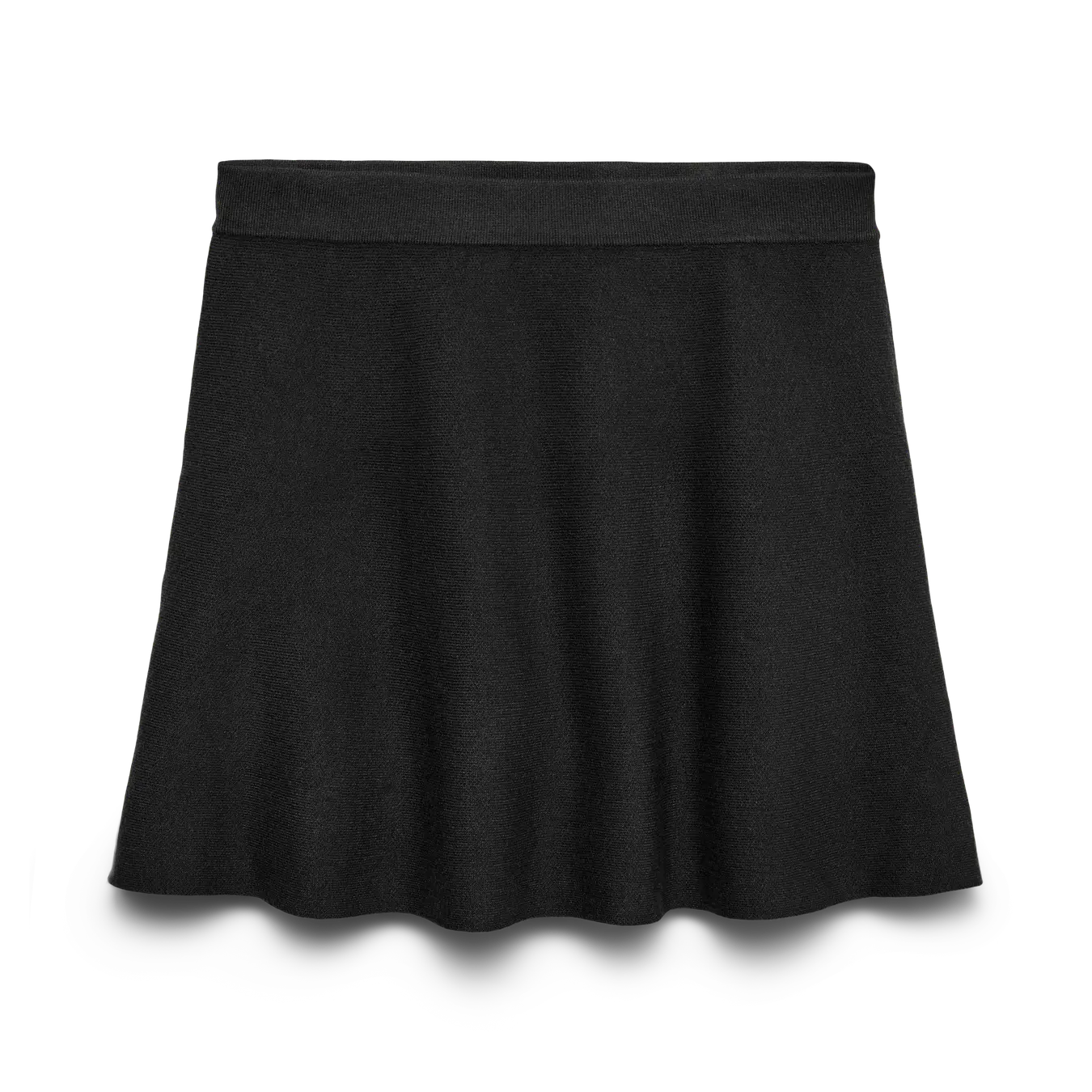 VM NELLY KNIT SKATER SKIRT - BLACK