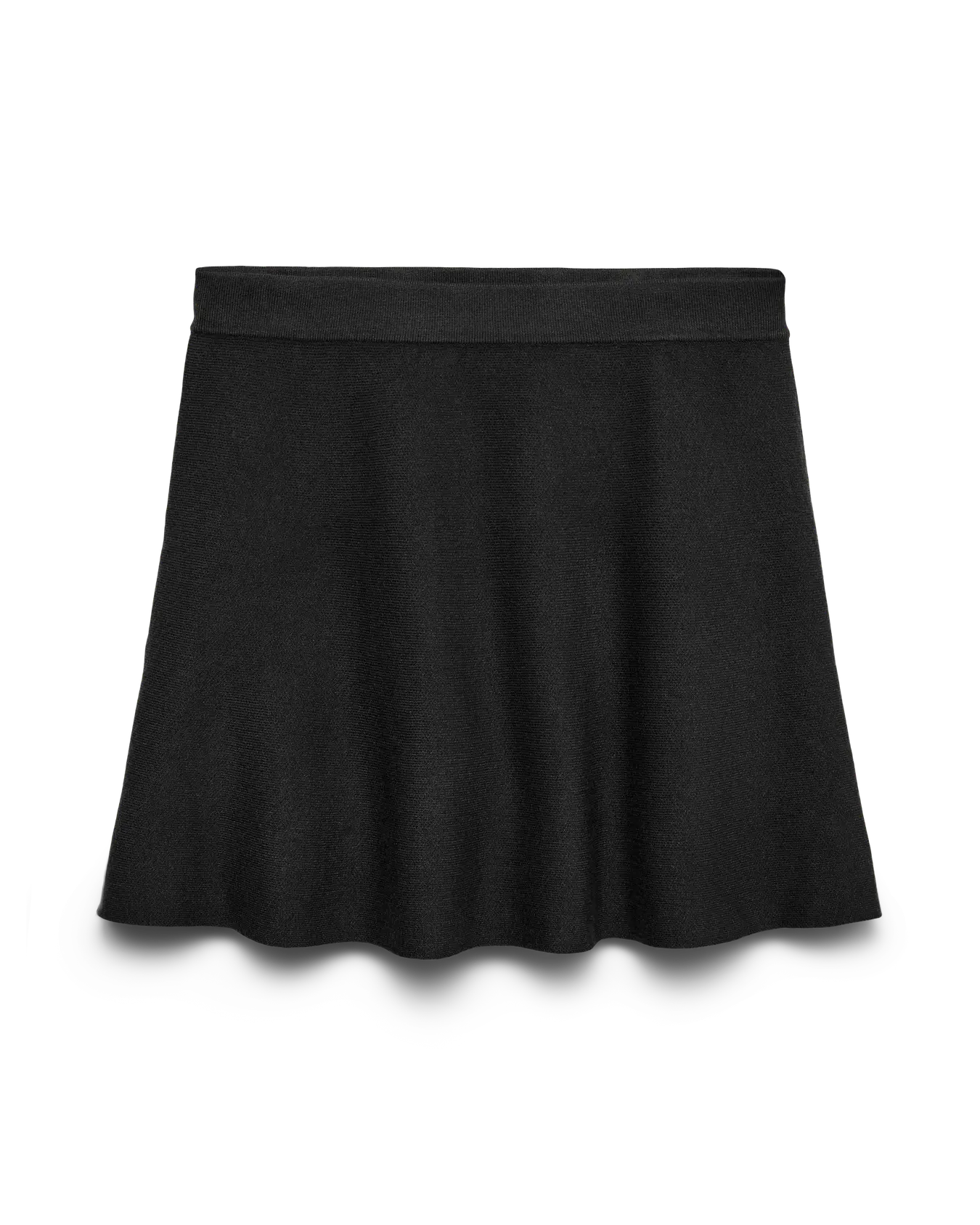 VM NELLY KNIT SKATER SKIRT - BLACK