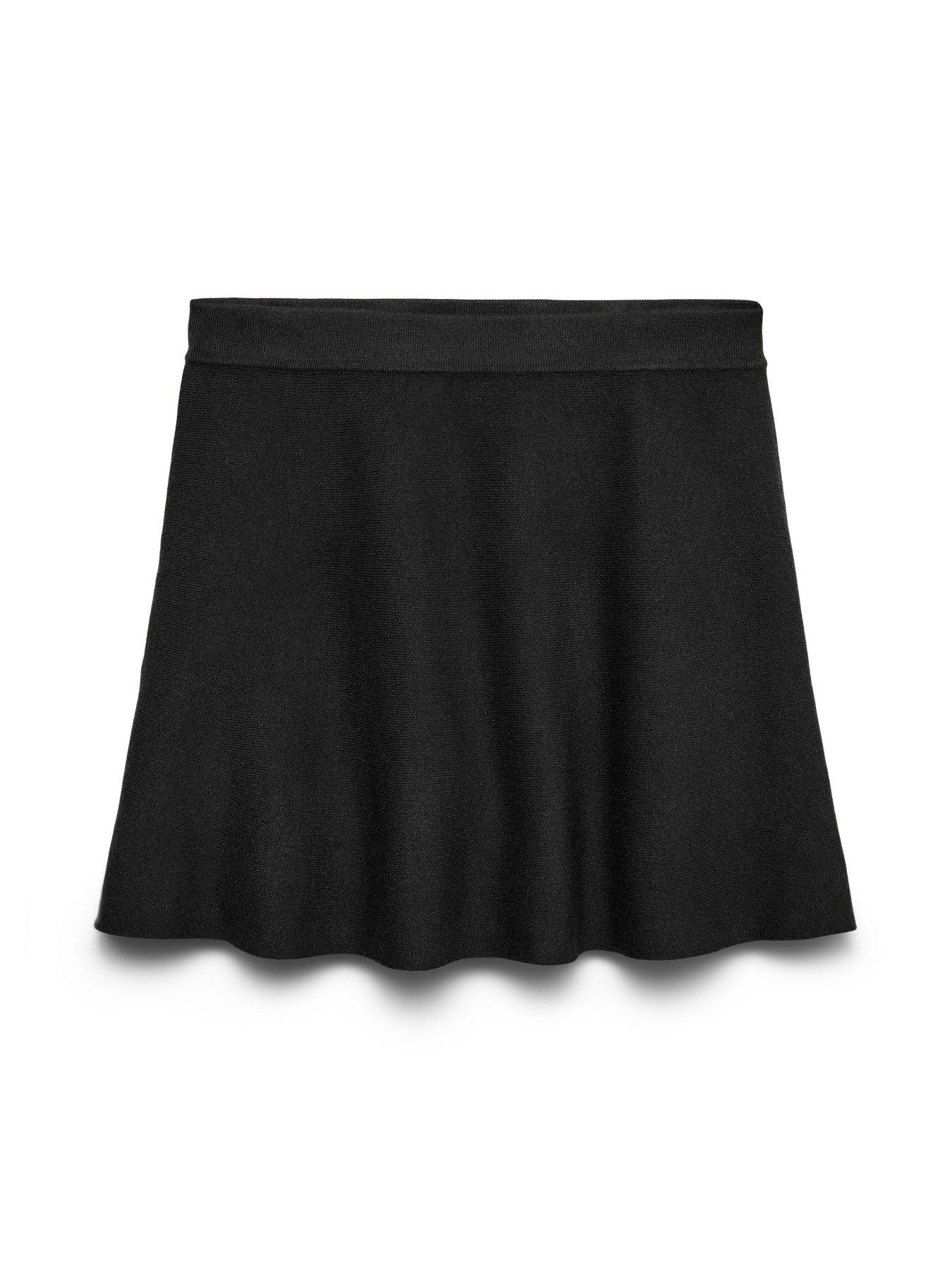 VM NELLY KNIT SKATER SKIRT - BLACK