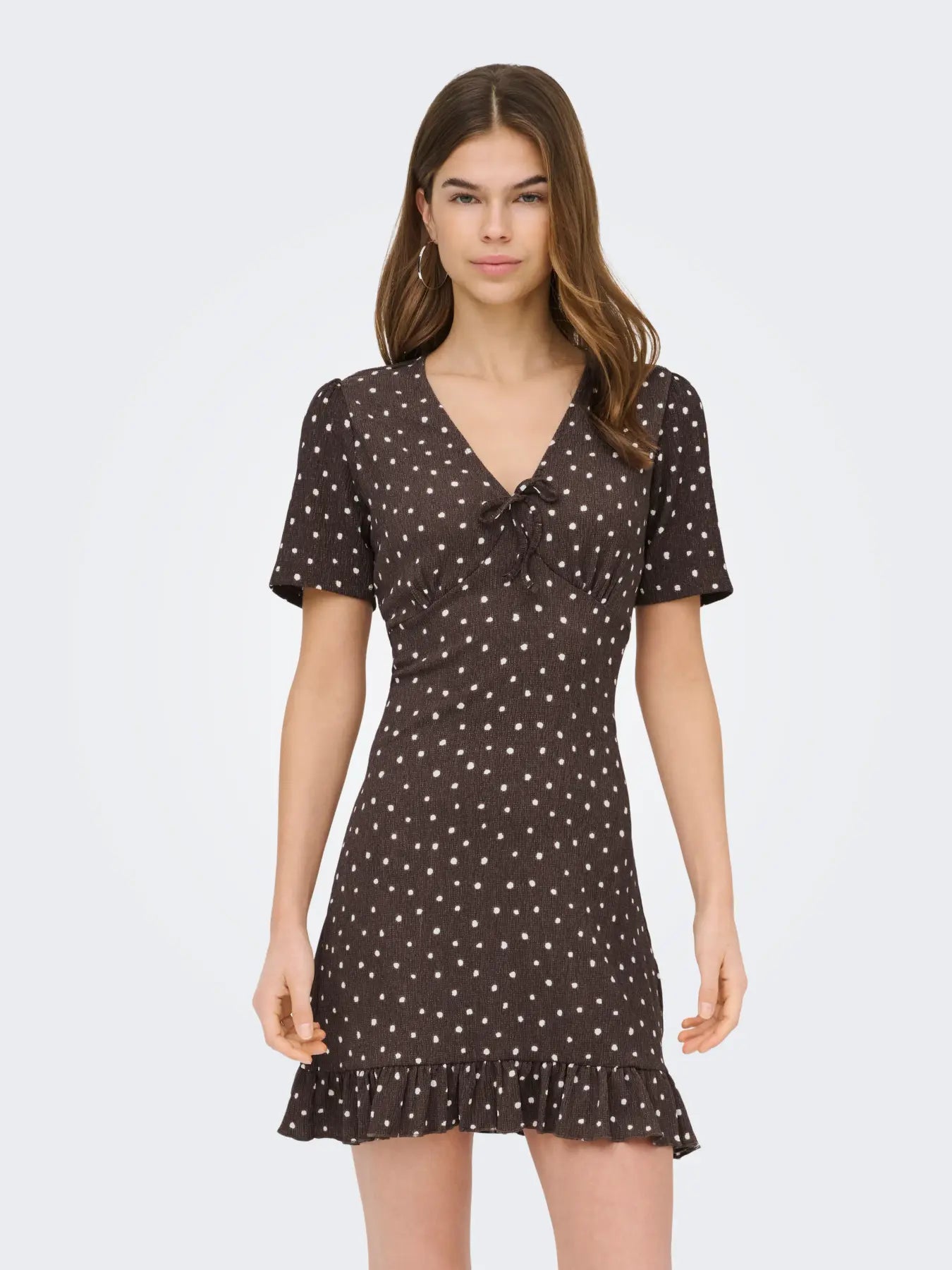 ONLY MOLLY V NECK DRESS - SHOPPING BAG DOT