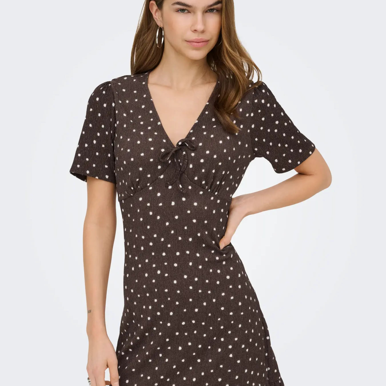 ONLY MOLLY V NECK DRESS - SHOPPING BAG DOT