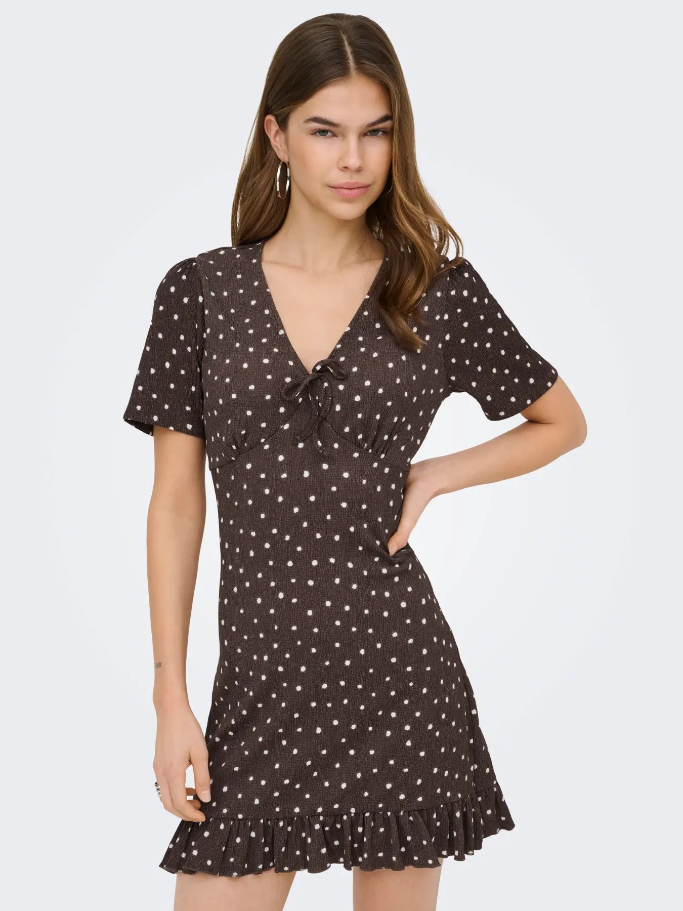 ONLY MOLLY V NECK DRESS - SHOPPING BAG DOT