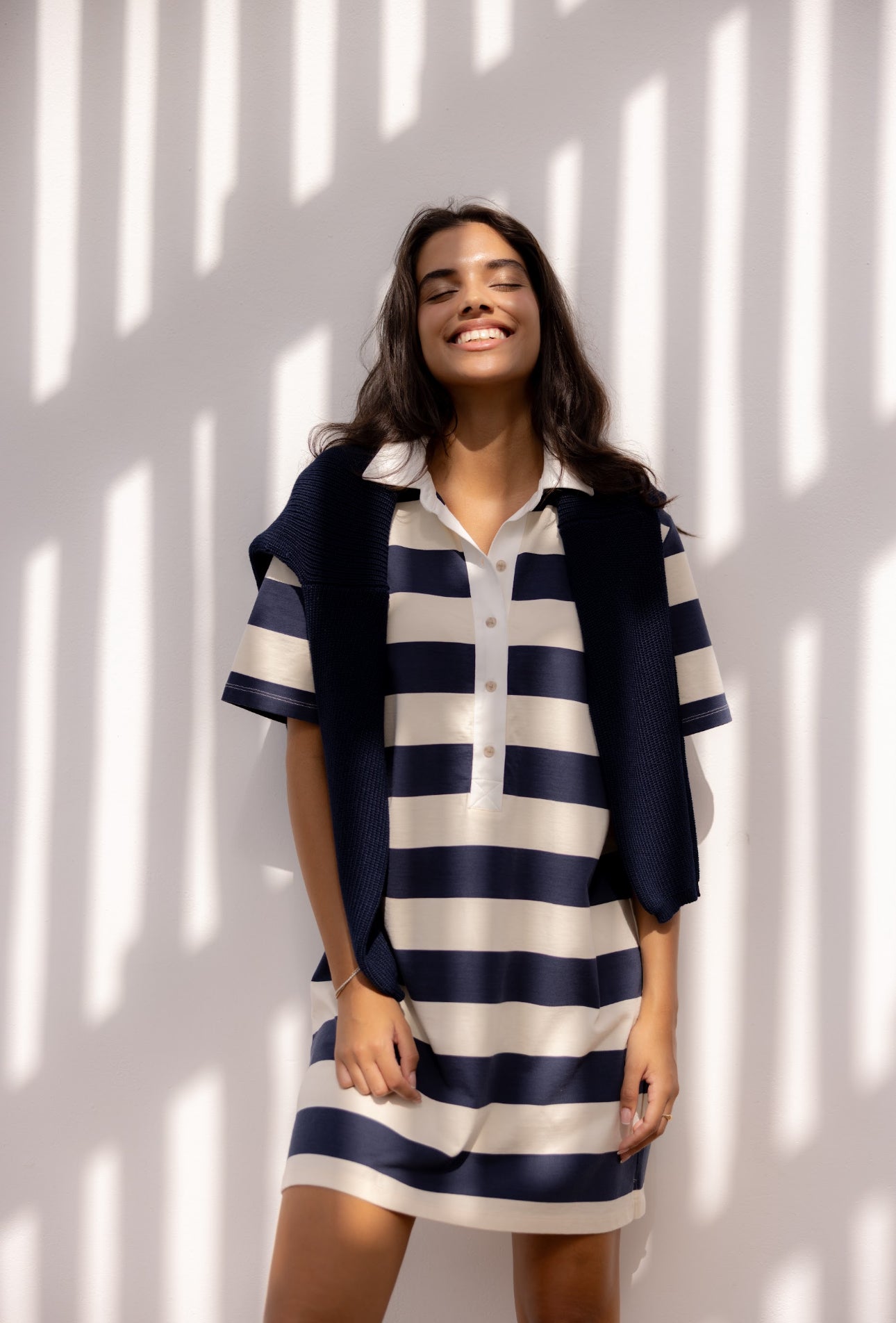 *PRE ORDER* GENTLE FAWN COLBIE TEE DRESS - NAVY STRIPE