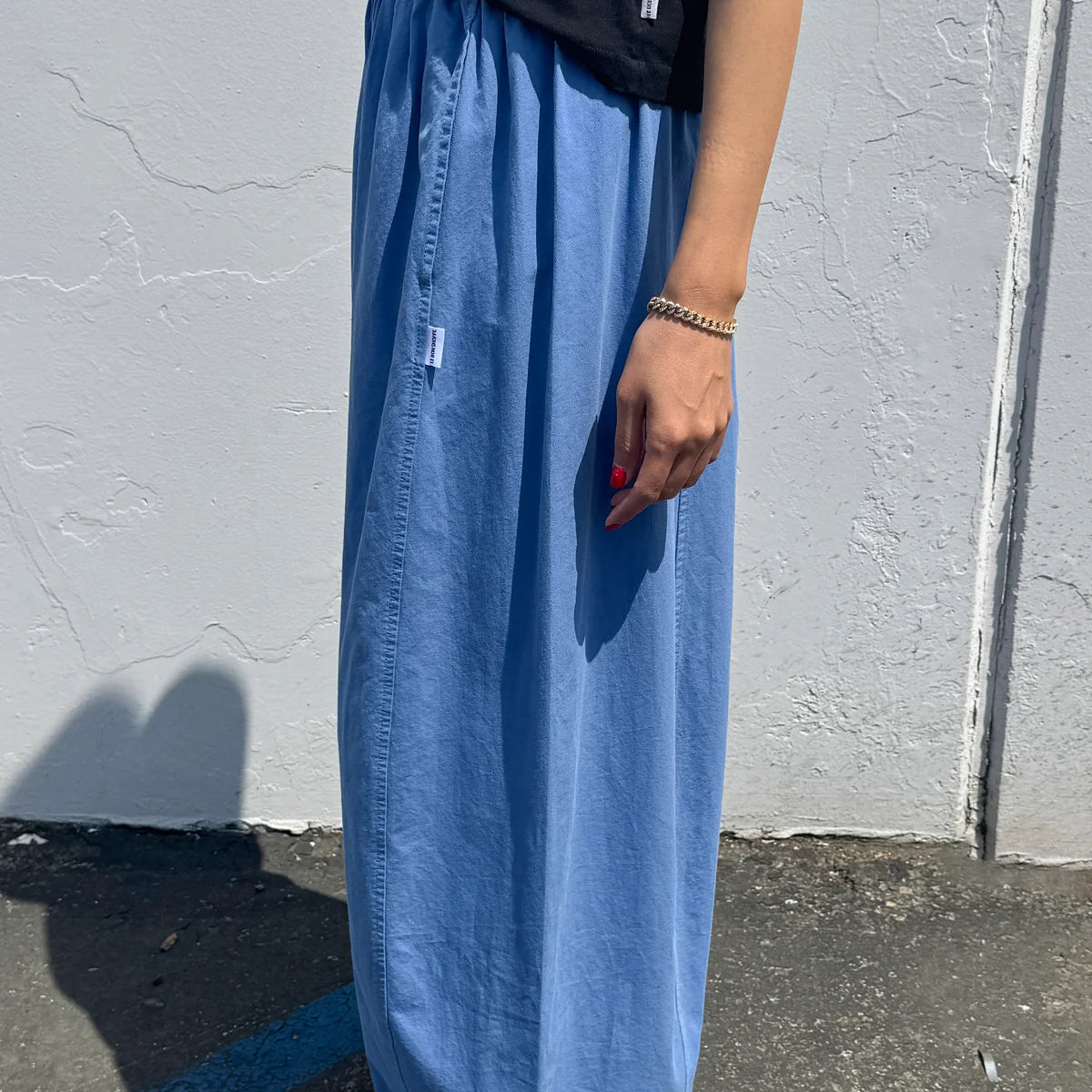 LE BON SHOPPE PARACHUTE PANTS - SLATE BLUE