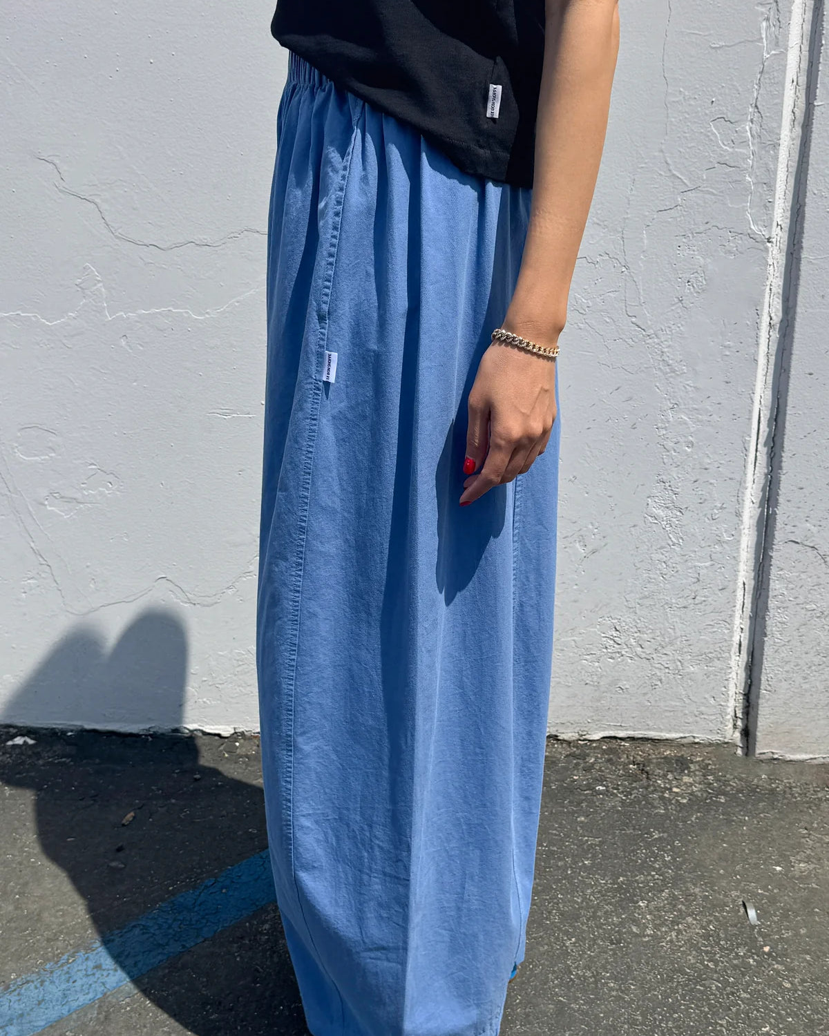 LE BON SHOPPE PARACHUTE PANTS - SLATE BLUE