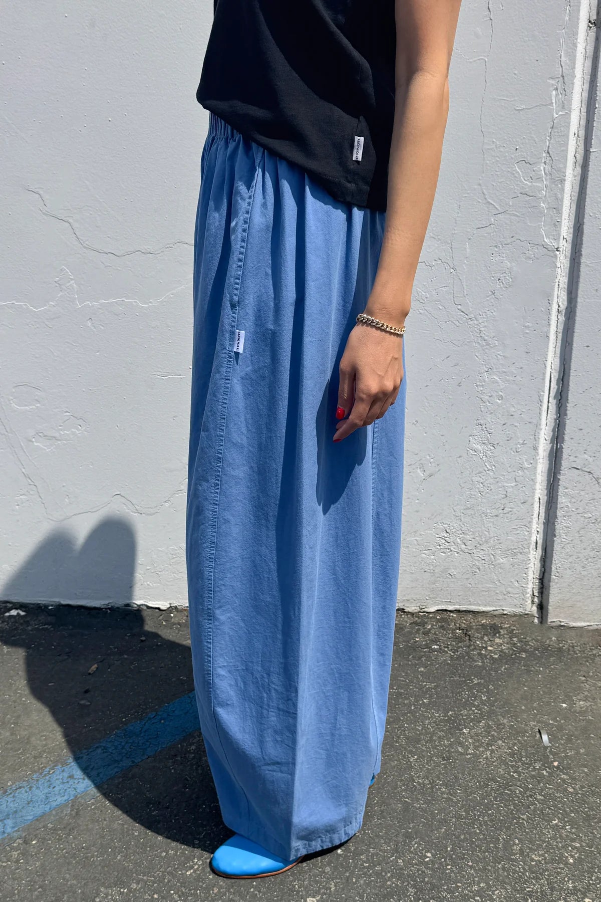LE BON SHOPPE PARACHUTE PANTS - SLATE BLUE