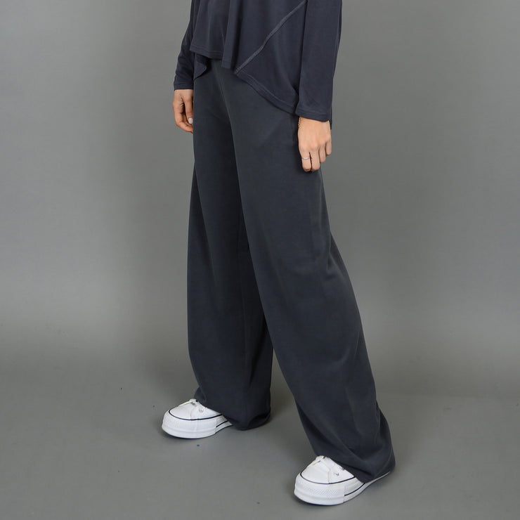 VICTORIA SUPER SOFT MODAL WIDE LEG PANT - INK - LAST SIZE M