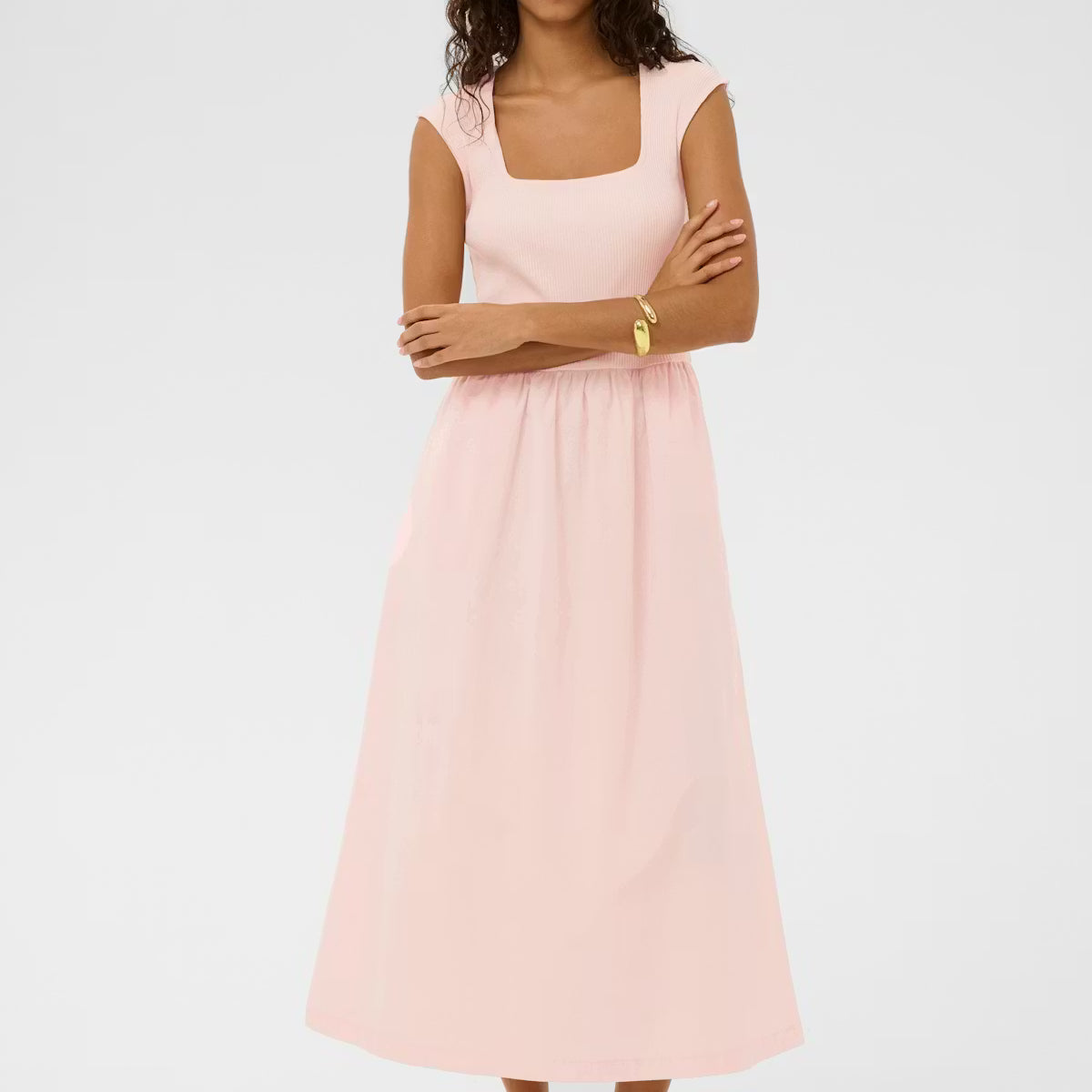 SOAKED SIMONE PHOEBE MIDI DRESS - PEARL BLUSH