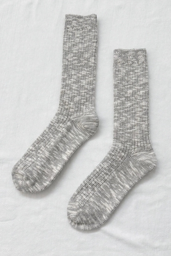 LE BON SHOPPE COTTAGE SOCKS - HEATHER GREY